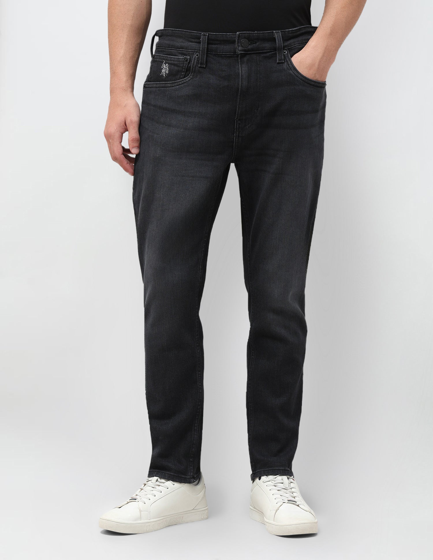 Cole Comfort Cropped Black Jeans Black - U.S. Polo Assn. India | Large