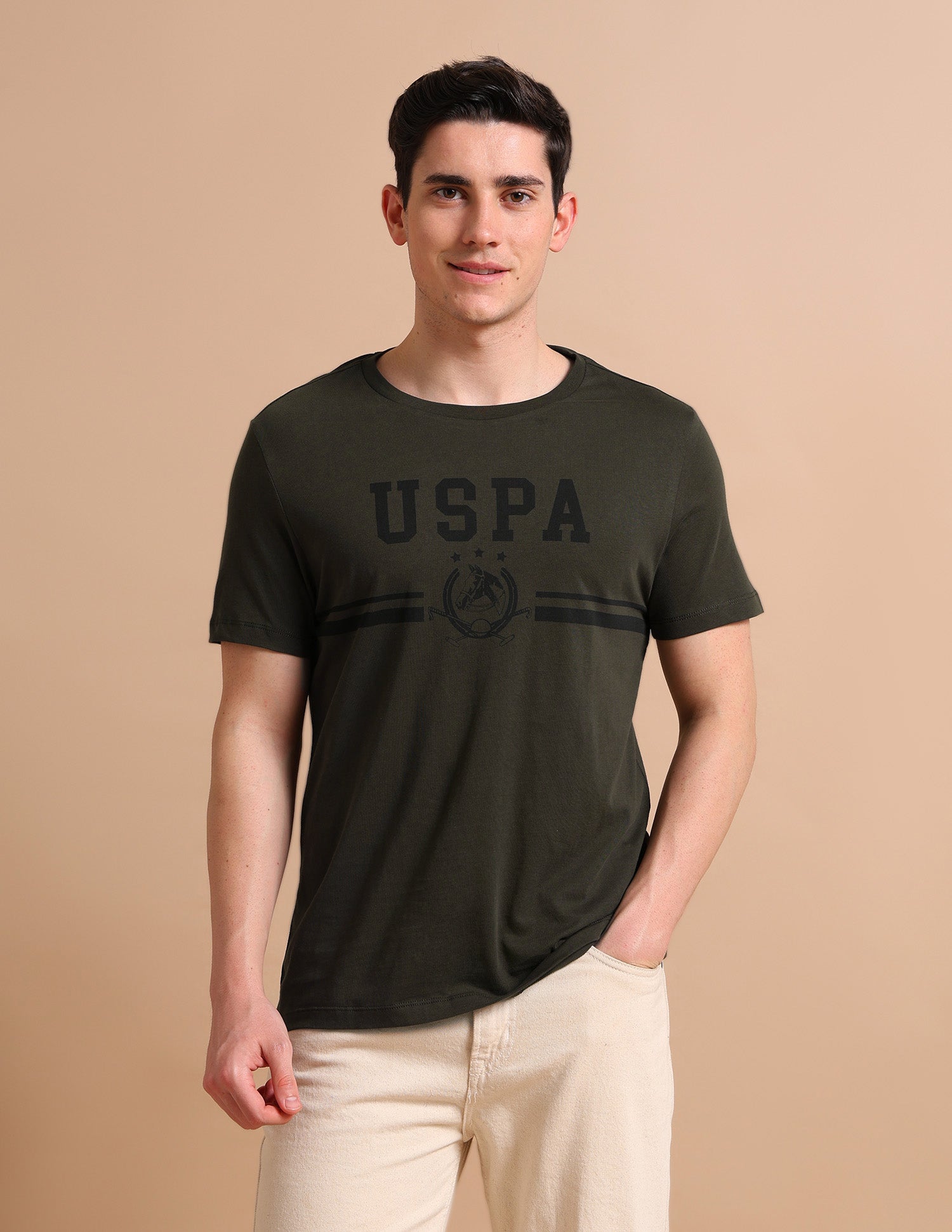 Bold Logo T-Shirt Olive - U.S. POLO ASSN. | Large
