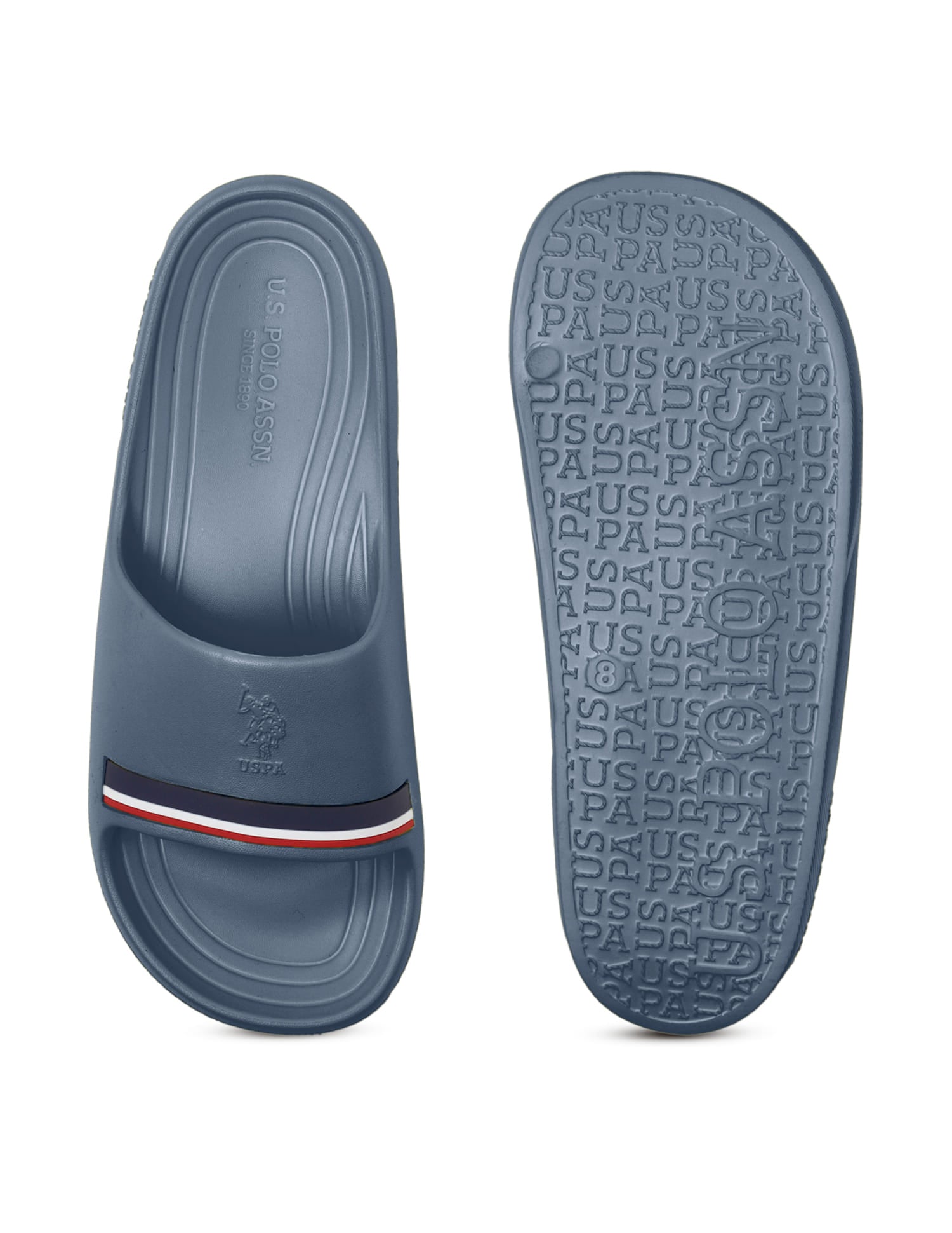 Men Easton 2.0 Navy Foam Walk Sliders Blue - U.S. Polo Assn. India | Large