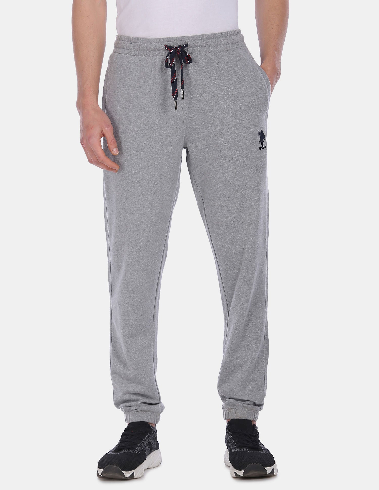 Comfort Fit Solid I674 Joggers - Pack Of 1 Light Grey - U.S. POLO ASSN. | Large