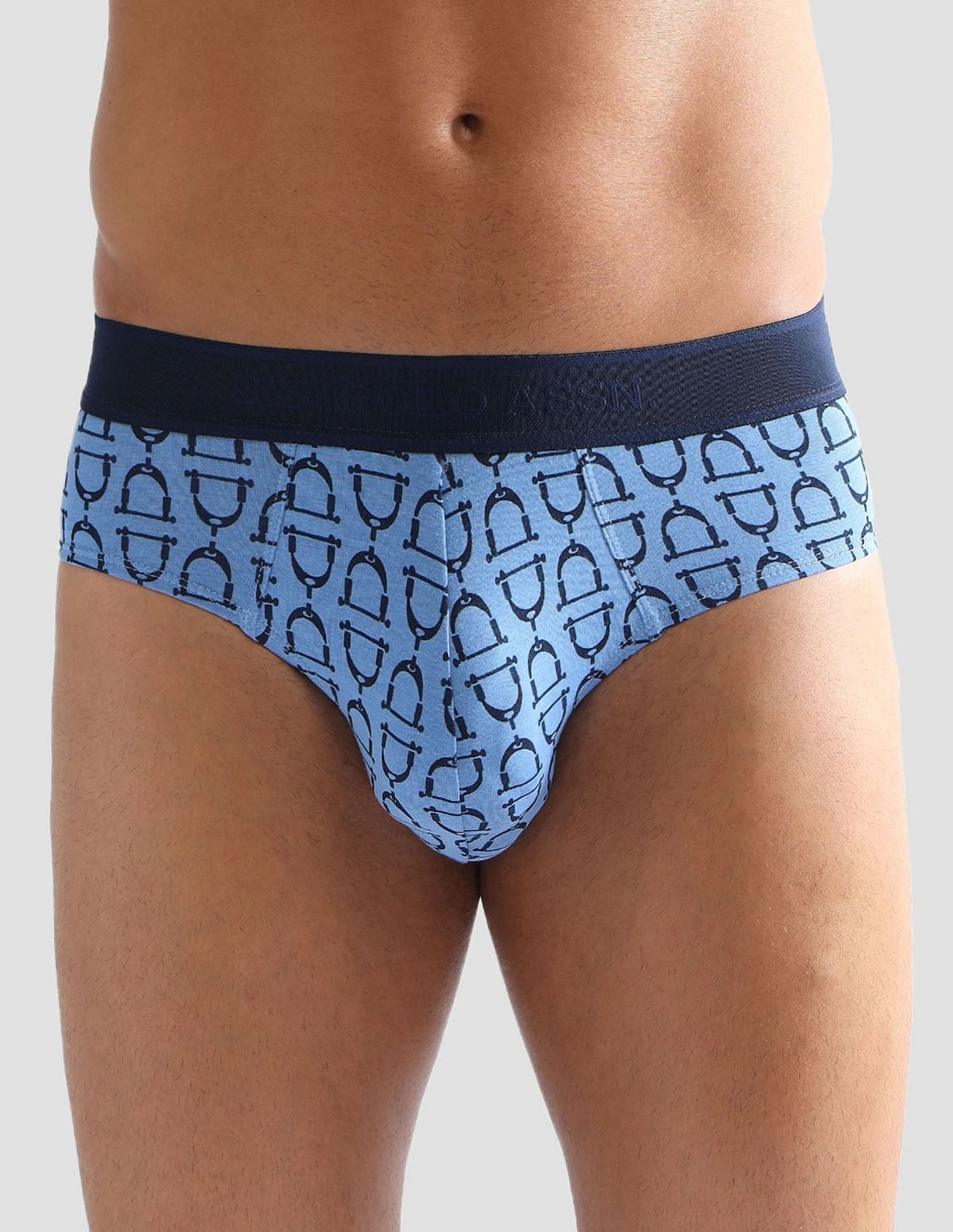 Elasticized Waist Printed PB005 Briefs - Pack of 1 Blue - U.S. POLO ASSN. | Large
