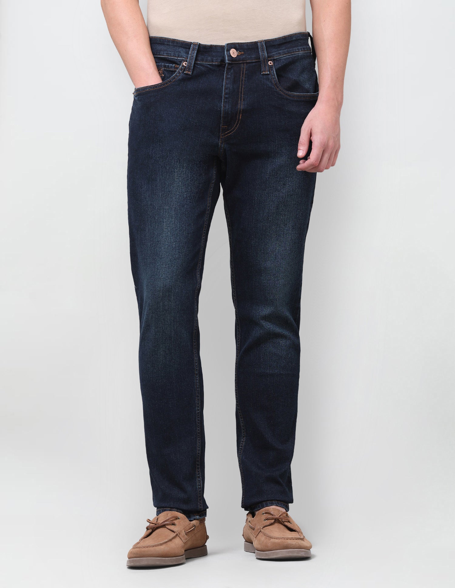 Brandon Slim-Tapered Fit Blue Jeans Dark Indigo - U.S. Polo Assn. India | Large