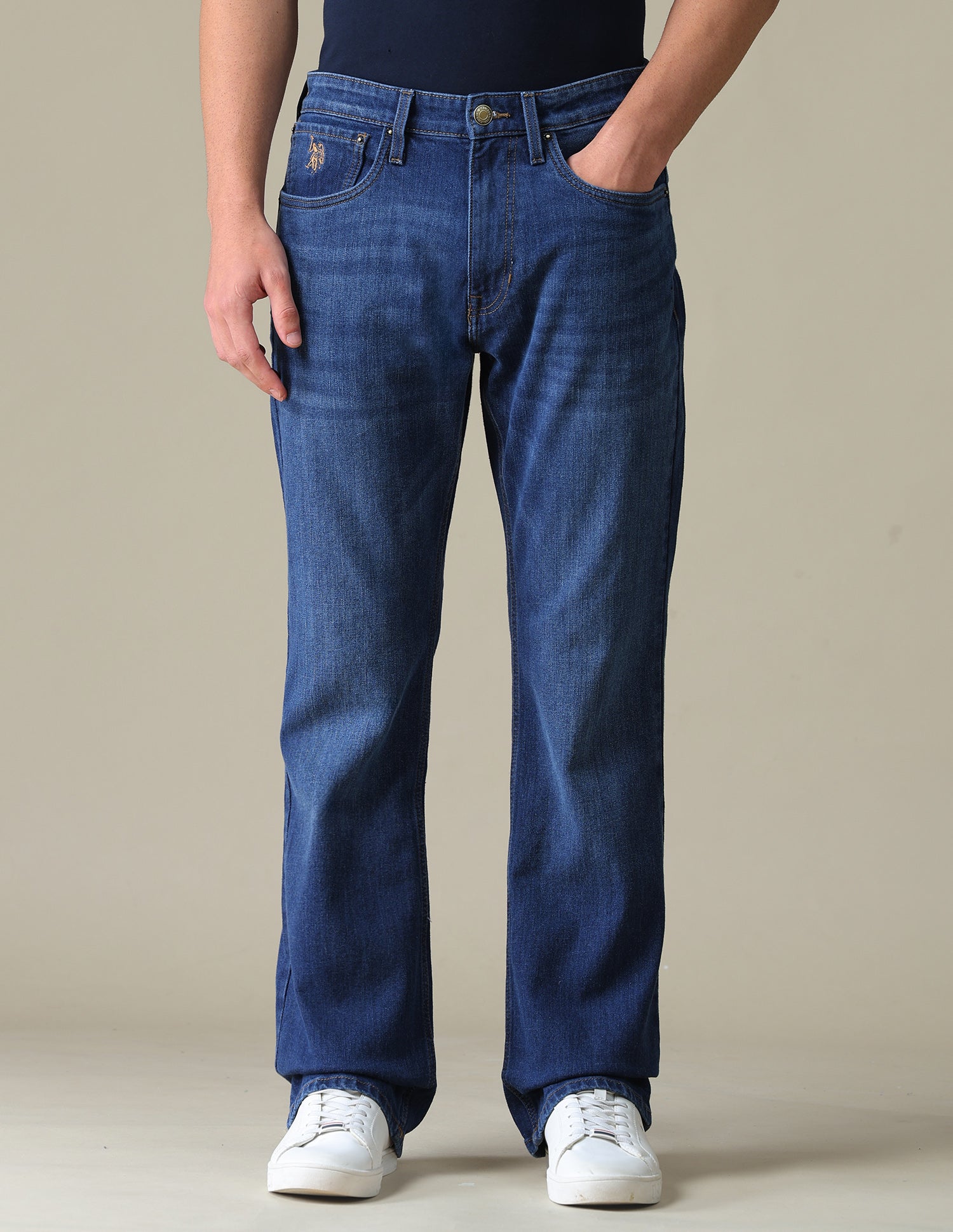 Connor Bootcut Fit Blue Jeans Dark Blue - U.S. Polo Assn. India | Large