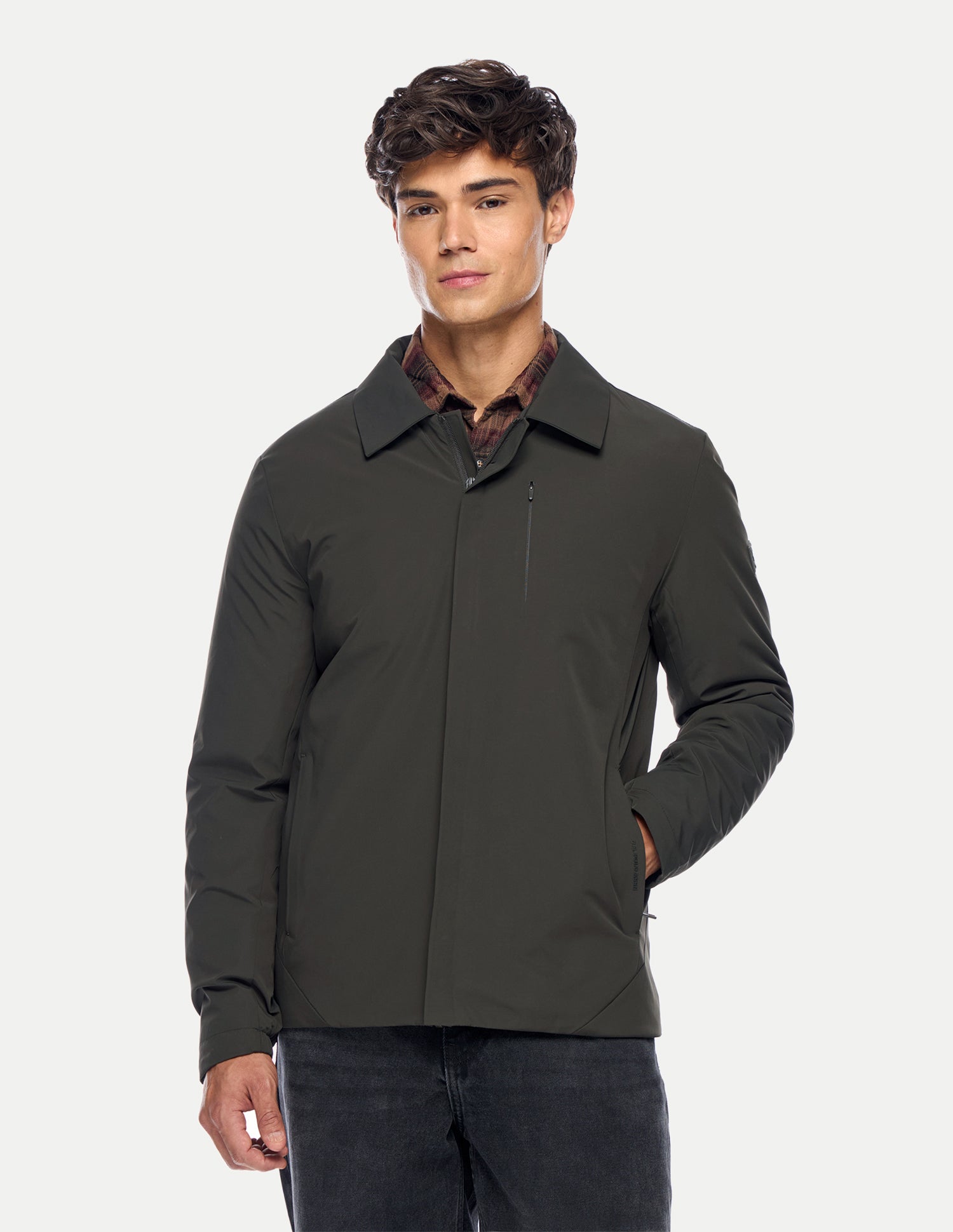 Solid Regular Fit Jacket Green - U.S. Polo Assn. India | Large