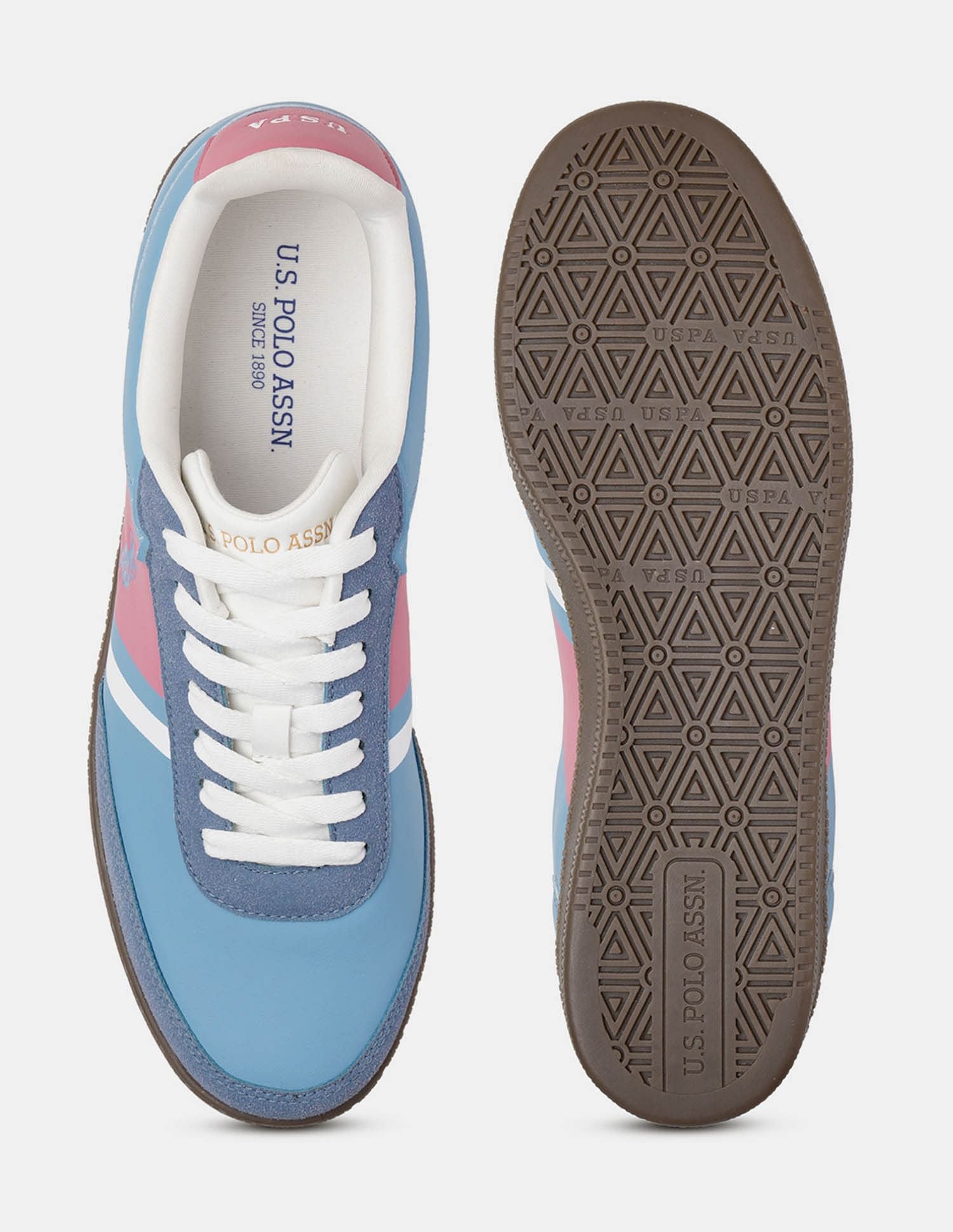Men Hilton Colour Blocked Sneakers Blue - U.S. Polo Assn. India | Large