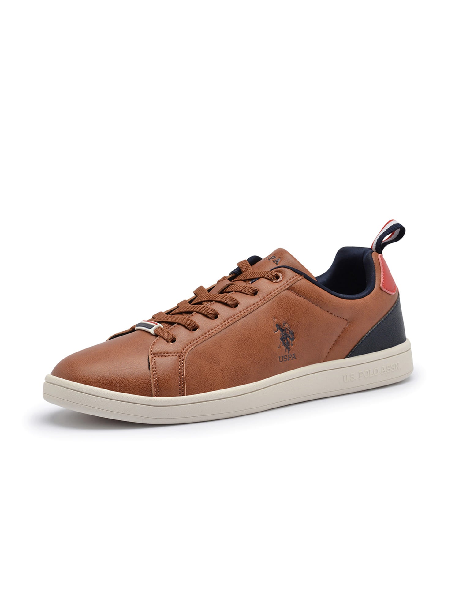 Colour Block Panelled Stefan Sneakers Tan - U.S. Polo Assn. India | Large