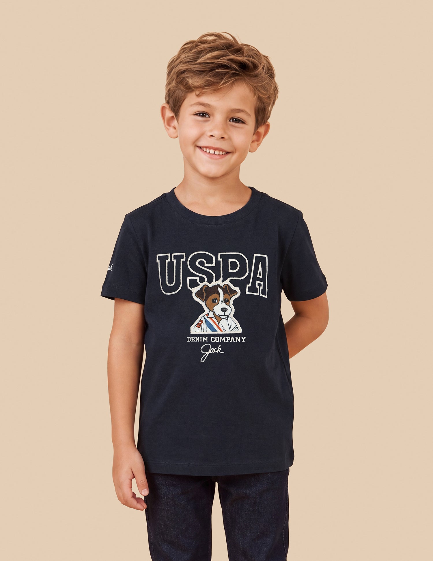 Graphic Brand Printed Regular Fit T-Shirt Navy - U.S. Polo Assn. India | Large