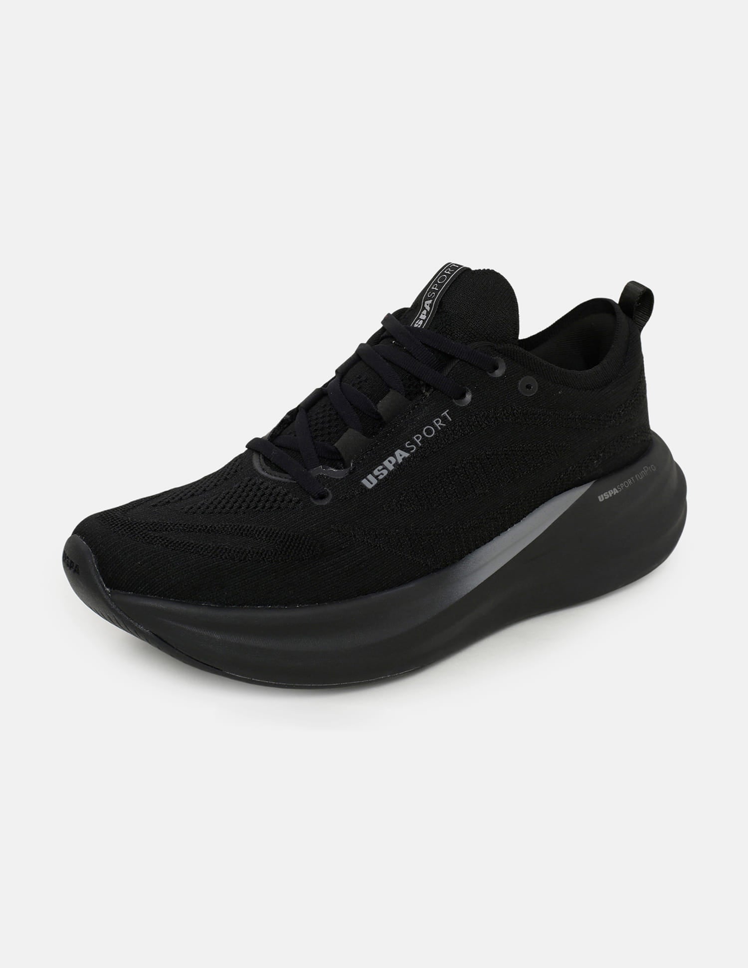 Quarette Runner Lace-Ups Running Shoes Black - U.S. Polo Assn. India | Large