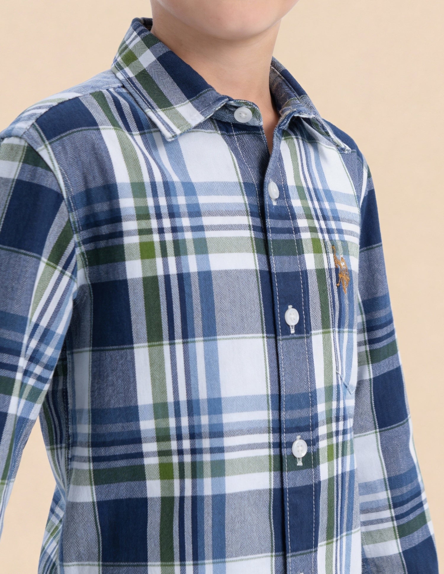 Tartan Checked Twill Shirt Indigo - U.S. Polo Assn. India | Large