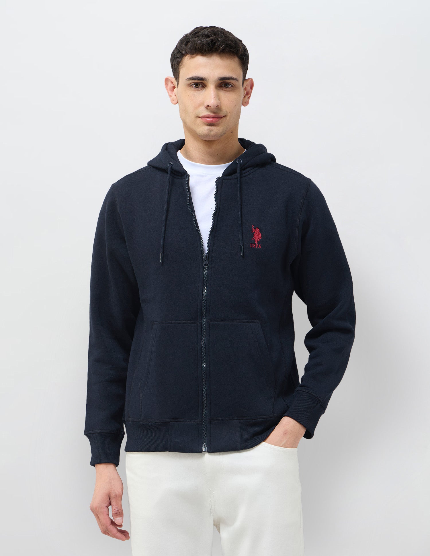 Solid Regular Fit Sweatshirt Navy - U.S. POLO ASSN. | Large