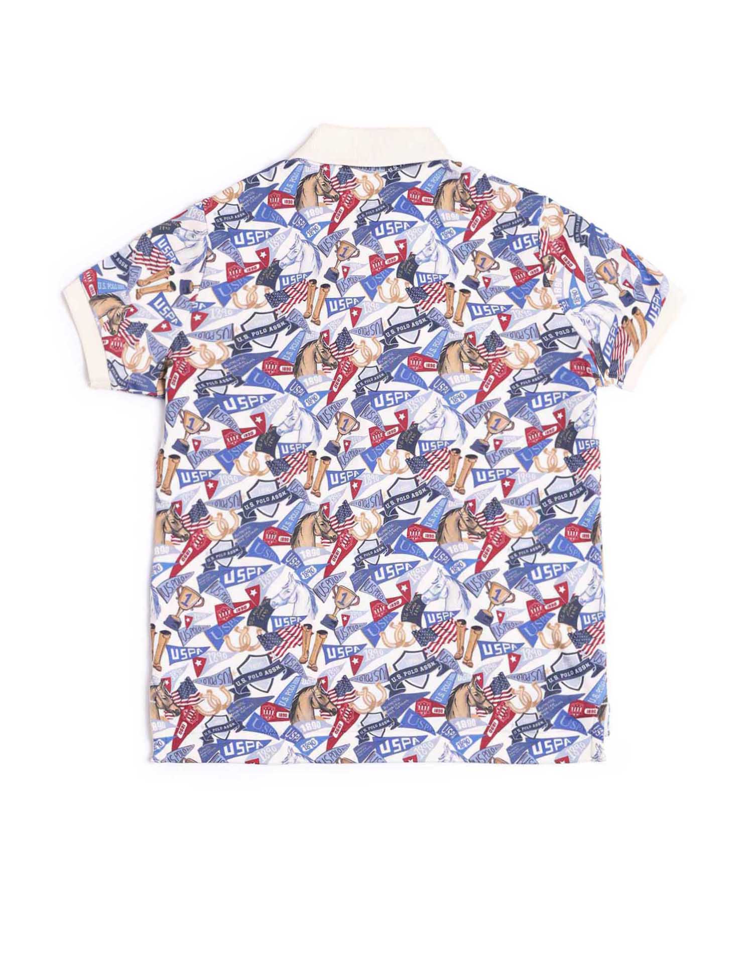 Boys Graphic Regular Fit Polo Shirt White - U.S. POLO ASSN. | Large