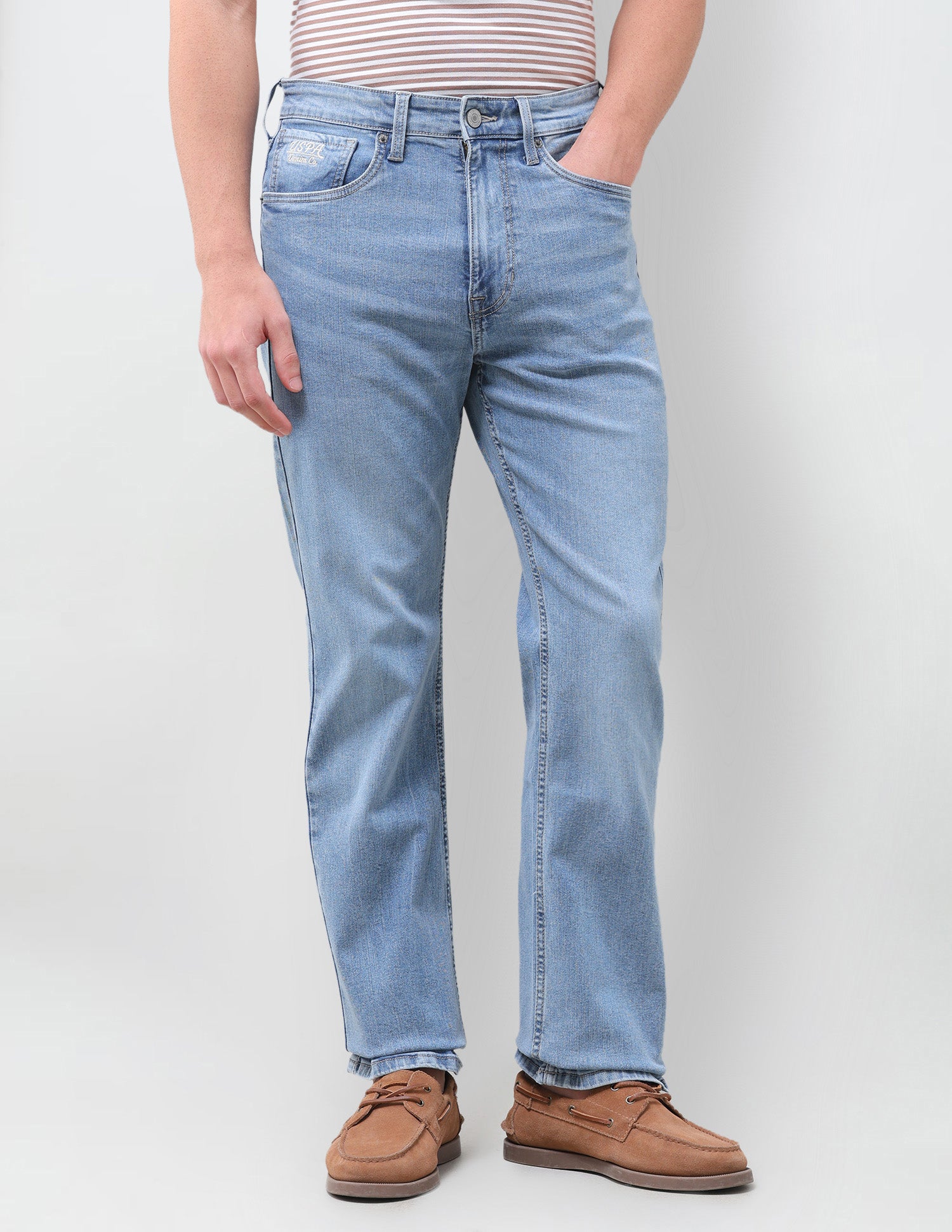 Connor Bootcut Fit Blue Jeans Light Indigo - U.S. Polo Assn. India | Large