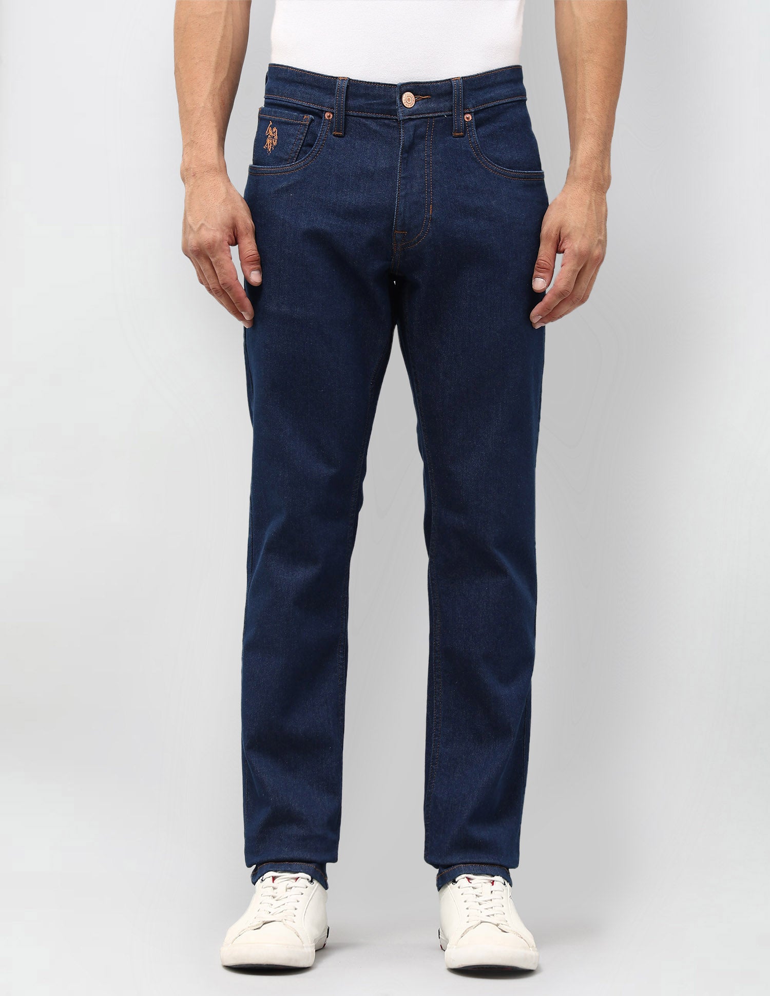 Brandon Slim Tapered Fit Blue Jeans Indigo - U.S. POLO ASSN. | Large