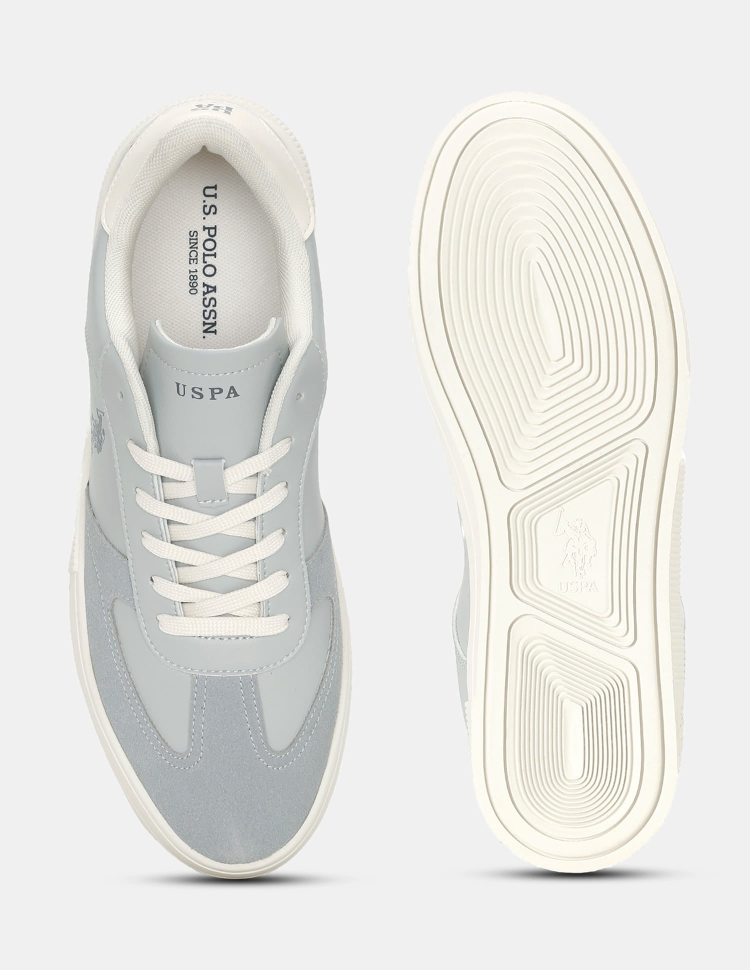 Men Colour Blocked Palfrey Sneakers Grey - U.S. Polo Assn. India | Large