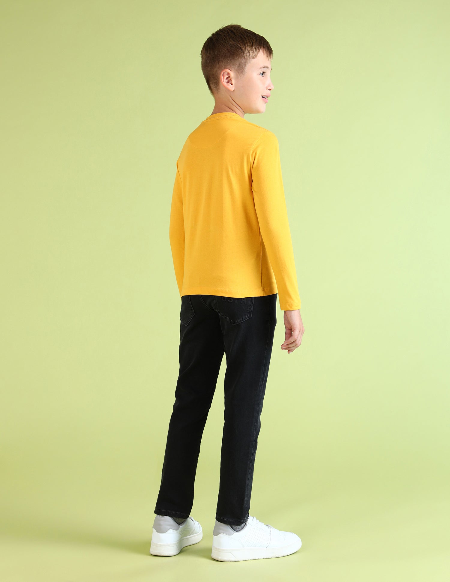 Boys Brand Printed Regular Fit T-Shirt Navy - U.S. POLO ASSN. | Large