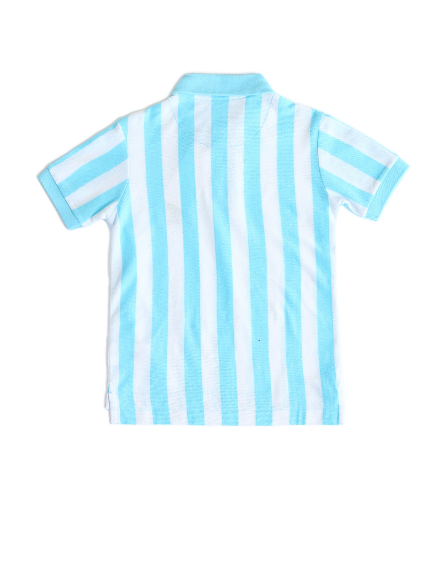 Boys Vertical Striped Regular Fit Polo Shirts Light Blue - U.S. POLO ASSN. | Large