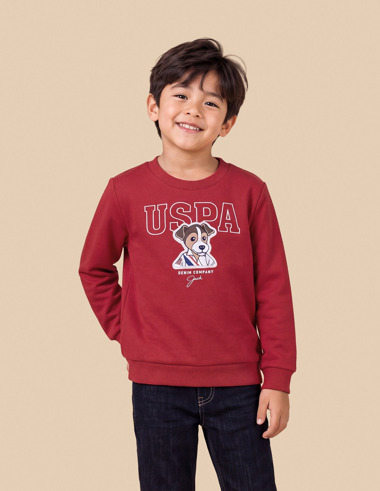 Graphic Brand Embroidered Regular Fit Sweatshirt Red - U.S. Polo Assn. India | Large