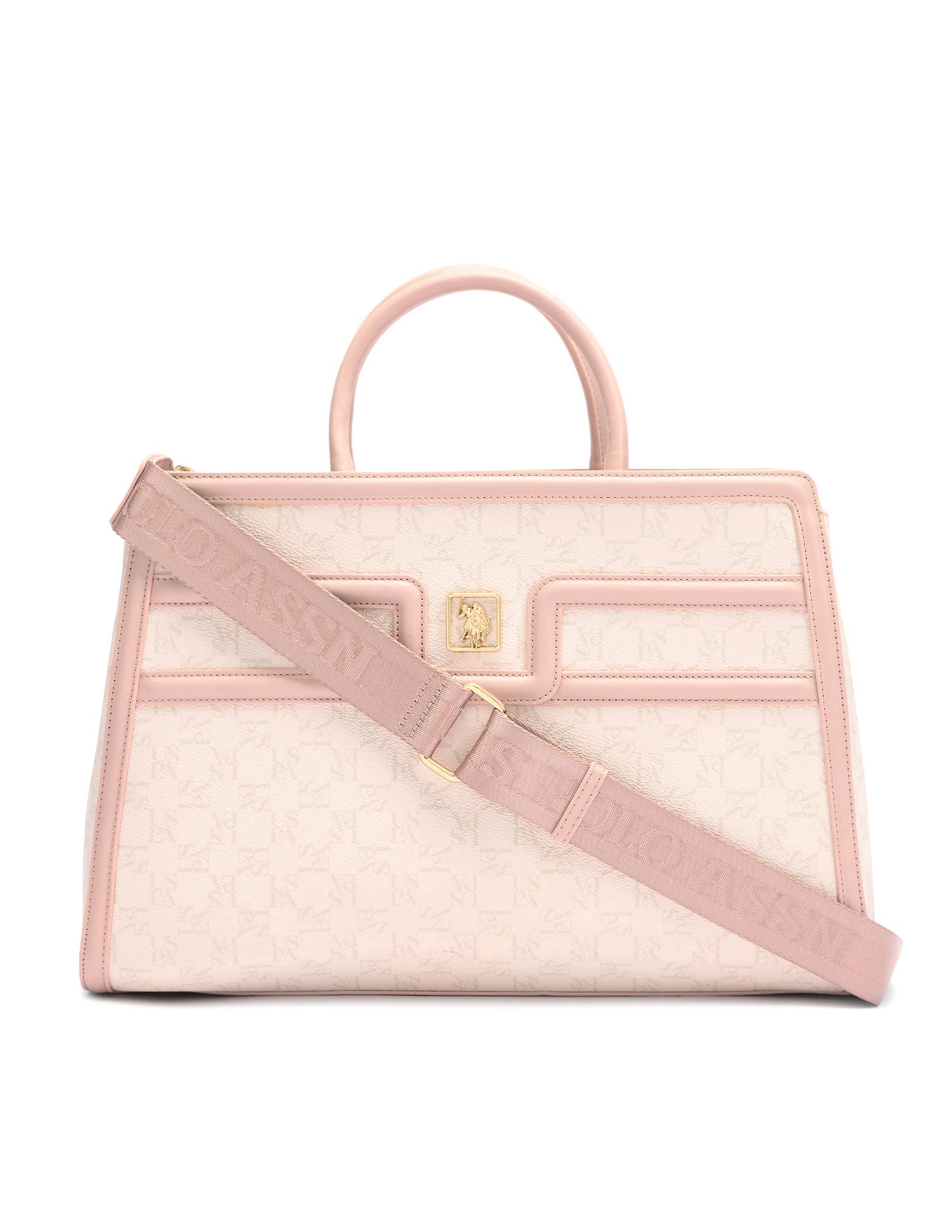 Carla Monogram Satchel Bag White - U.S. Polo Assn. India | Large
