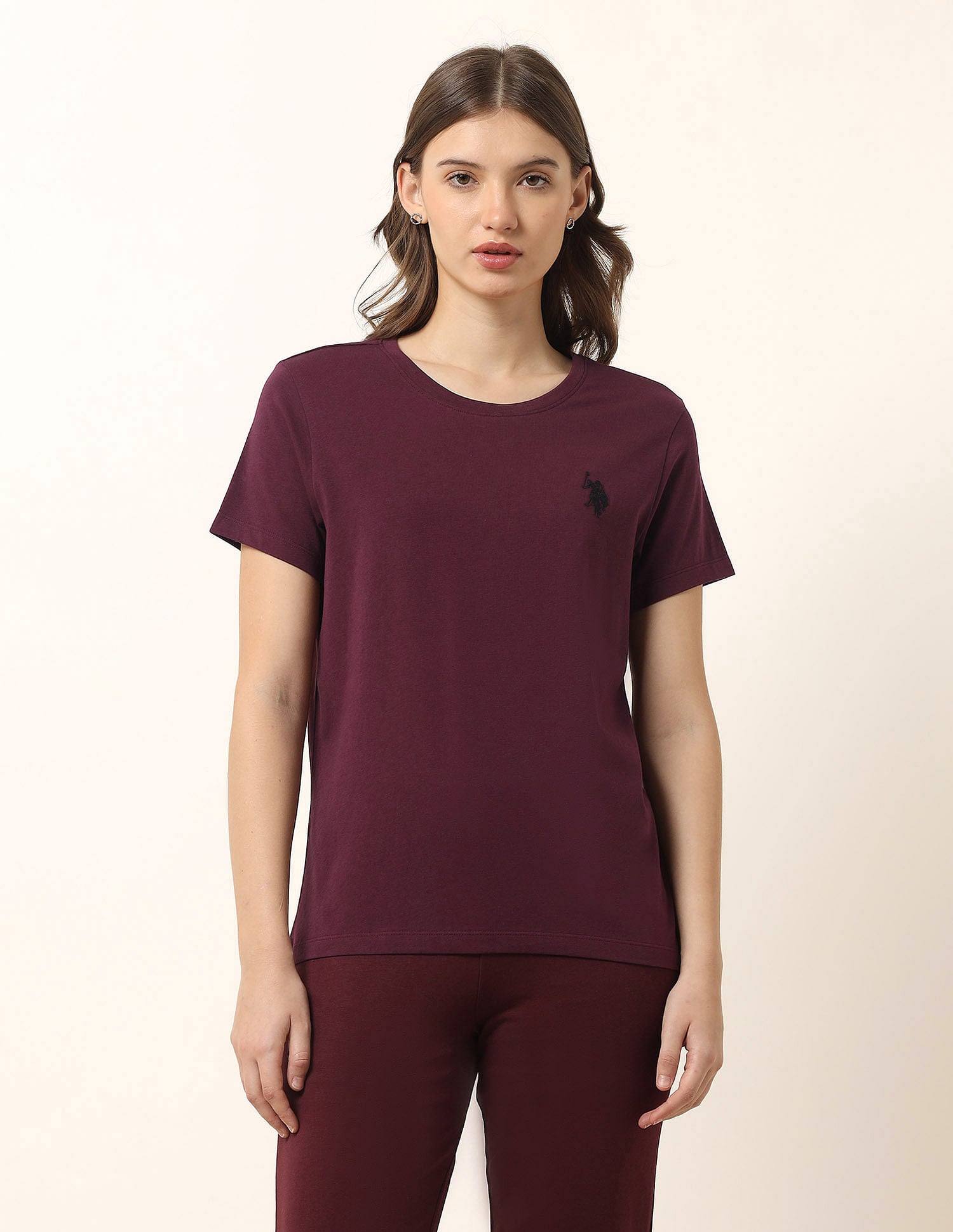 Regular Fit Lounge T-Shirt Maroon - U.S. POLO ASSN. | Large