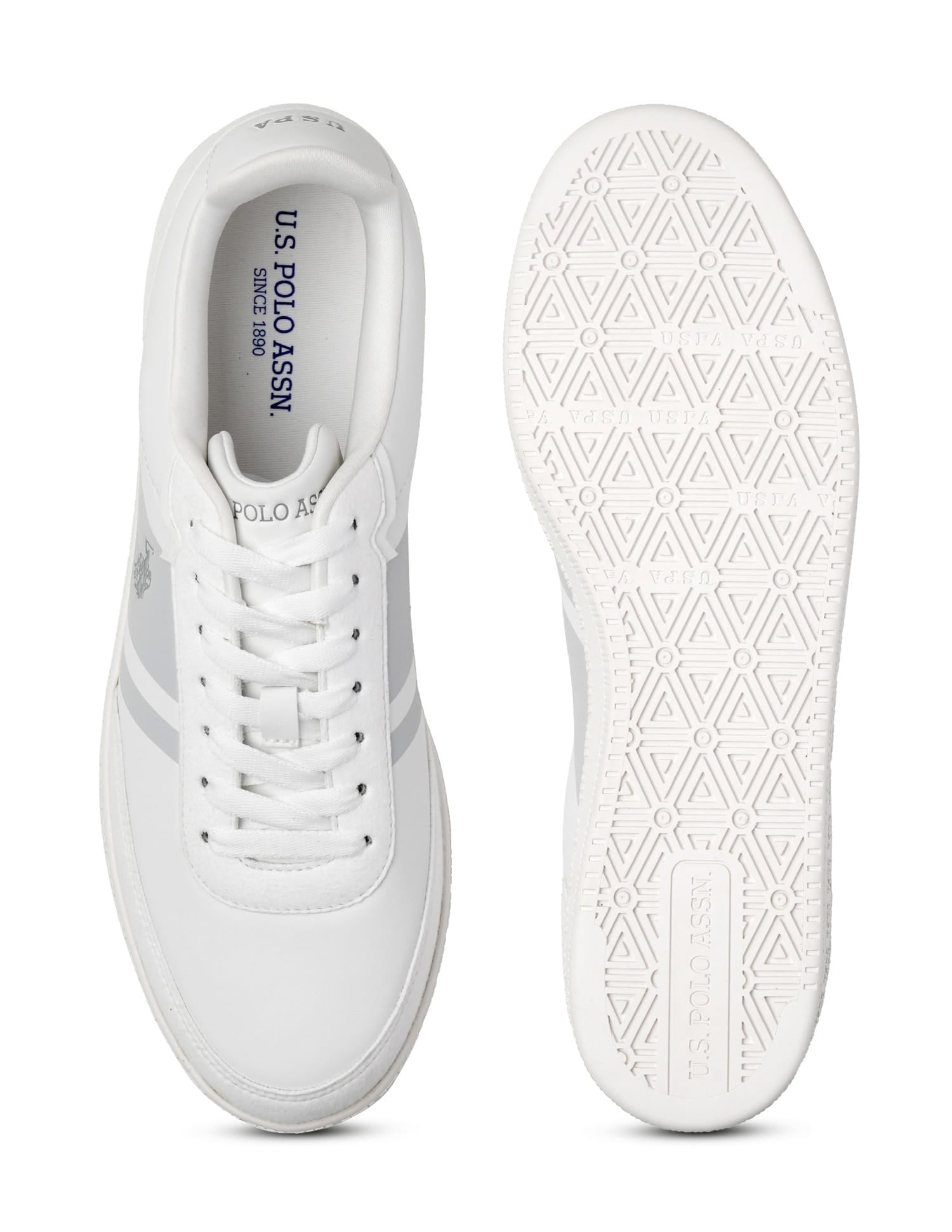 Men Jorge Colourblocked Sneakers Off White - U.S. Polo Assn. India | Large
