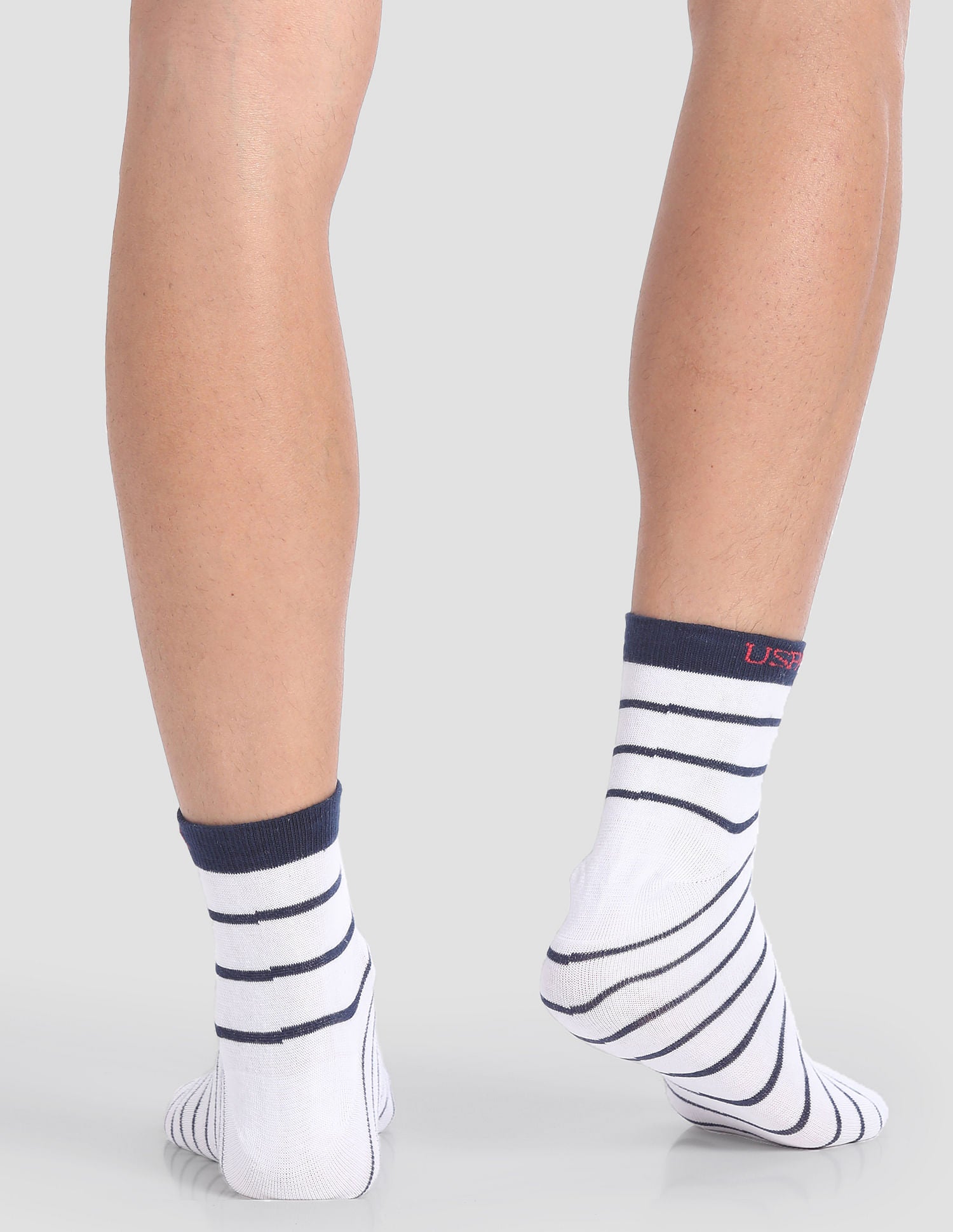 Ankle Length I646 Socks - Pack Of 3 White - U.S. Polo Assn. India | Large
