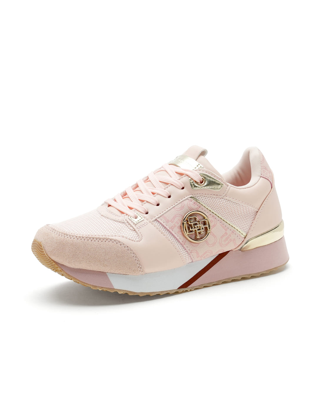 Women Round Toe Solid Stella Sneakers Pink - U.S. Polo Assn. India | Large