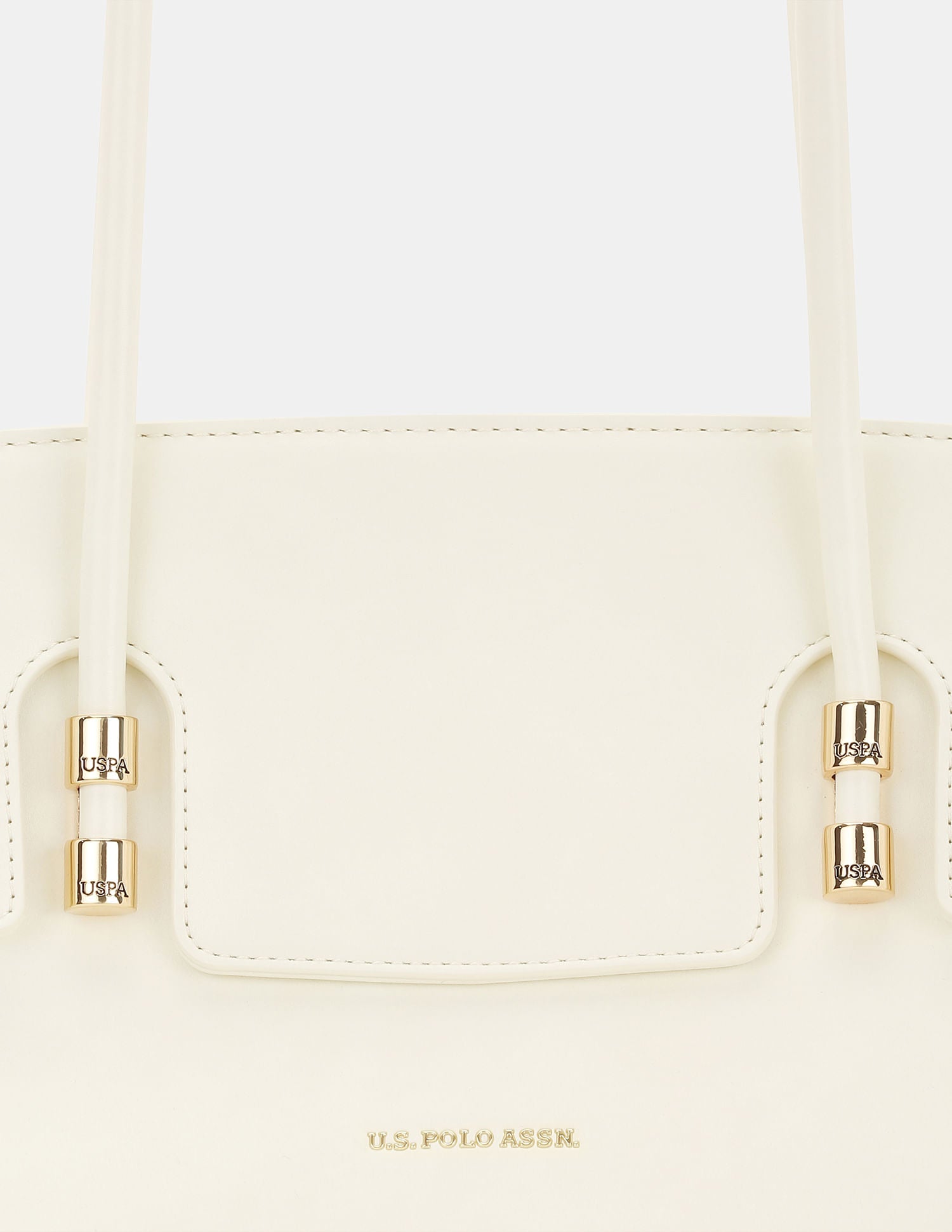 Women Bambi Shoulder Bag with Dual Compartments Off White - U.S. POLO ASSN. | Large