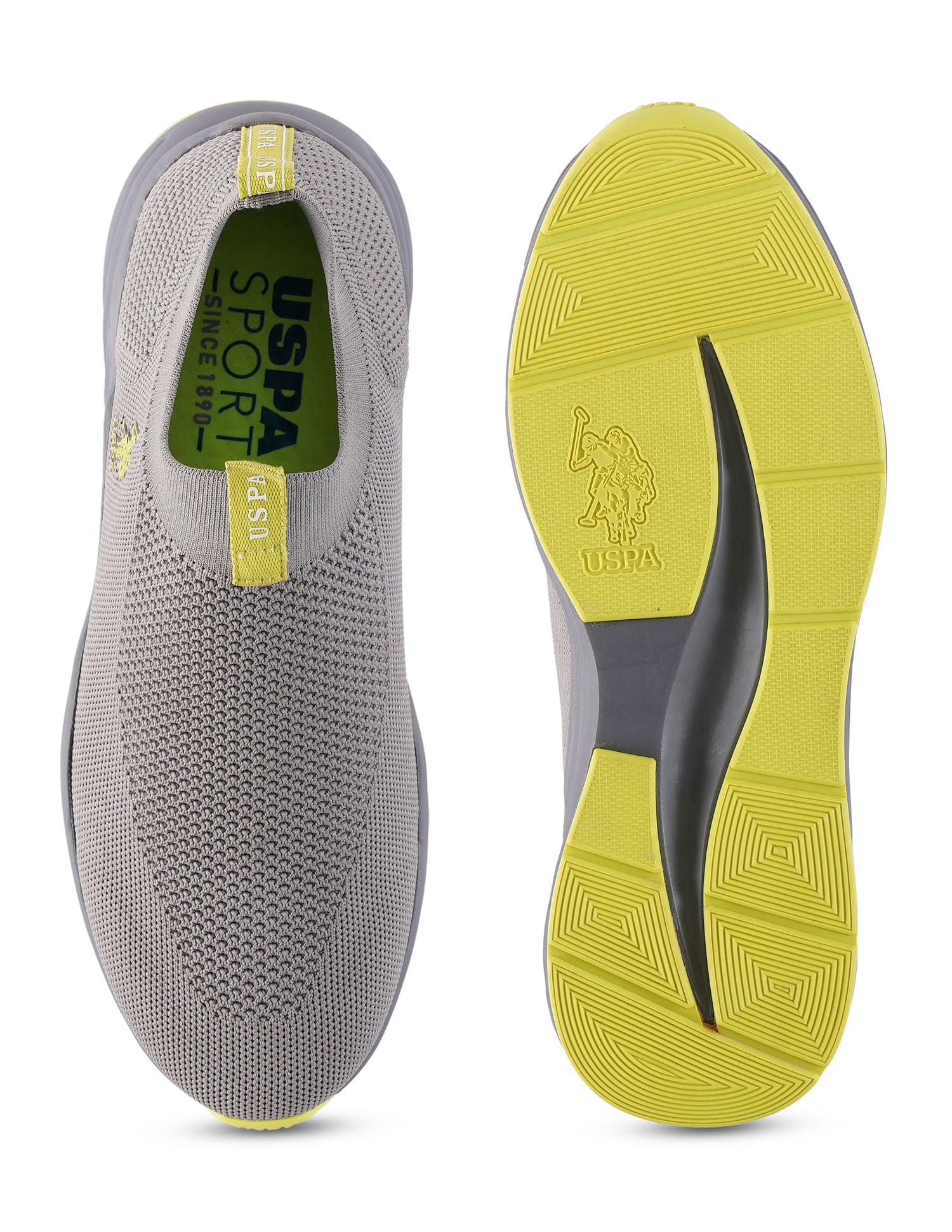 Men Duncun 5.0 Grey Uspa Sport  Sneaker Slip On Grey - U.S. Polo Assn. India | Large