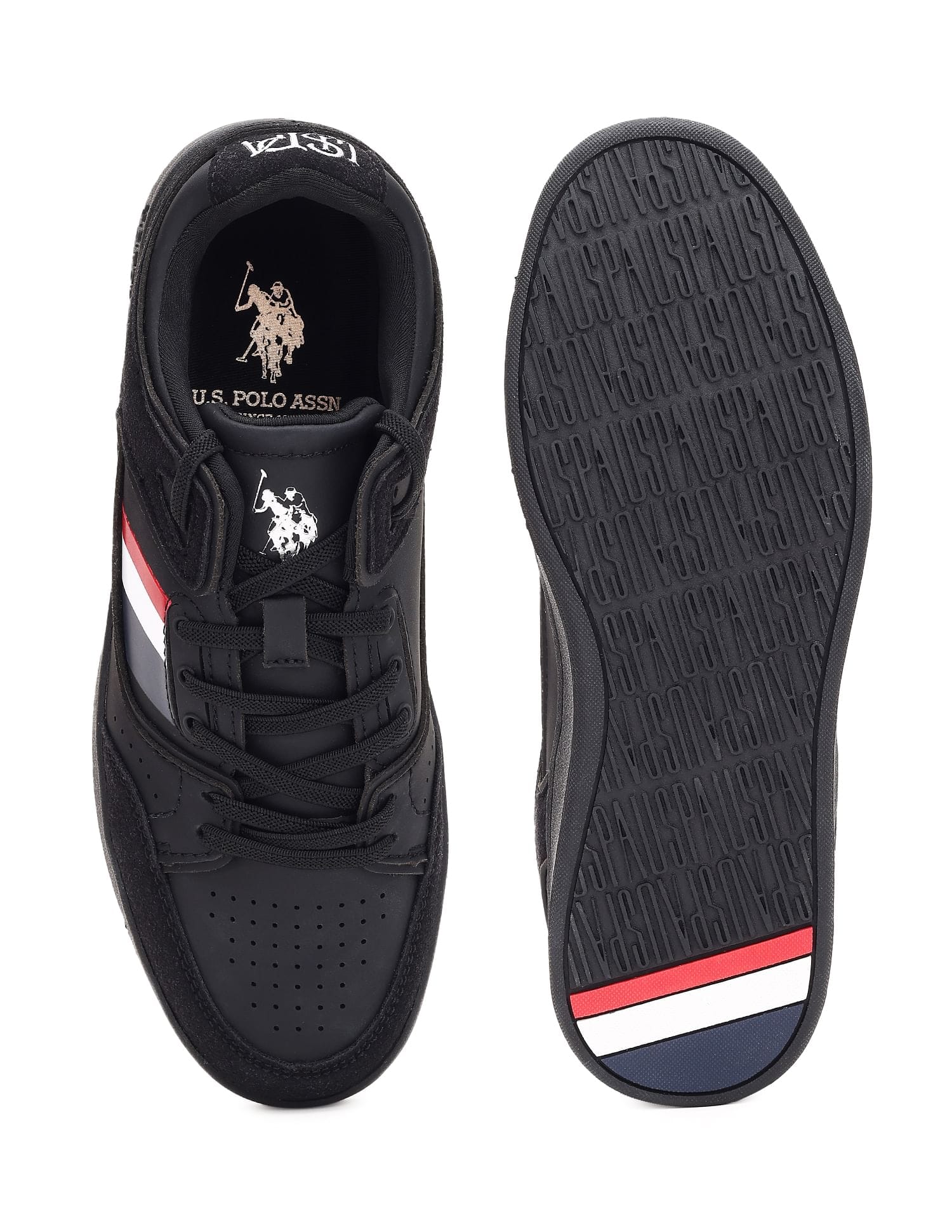 Brand Stripe Adalyn Sneakers Black - U.S. Polo Assn. India | Large