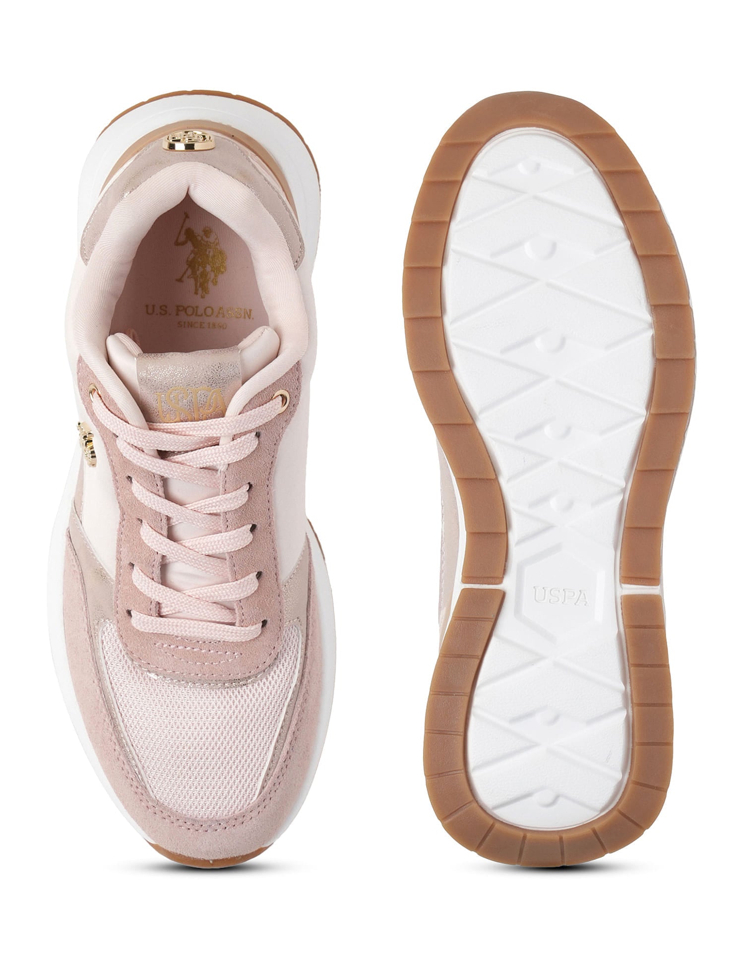Women Colour Block Carrie Sneakers Pink - U.S. Polo Assn. India | Large