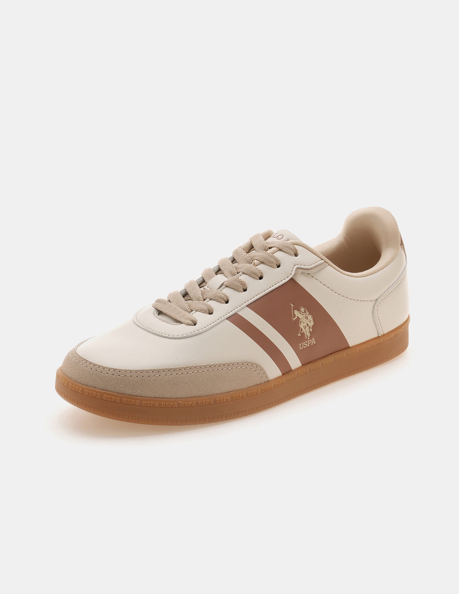 Men Hilton 2.0 Colourblocked Sneakers Beige - U.S. Polo Assn. India | Large