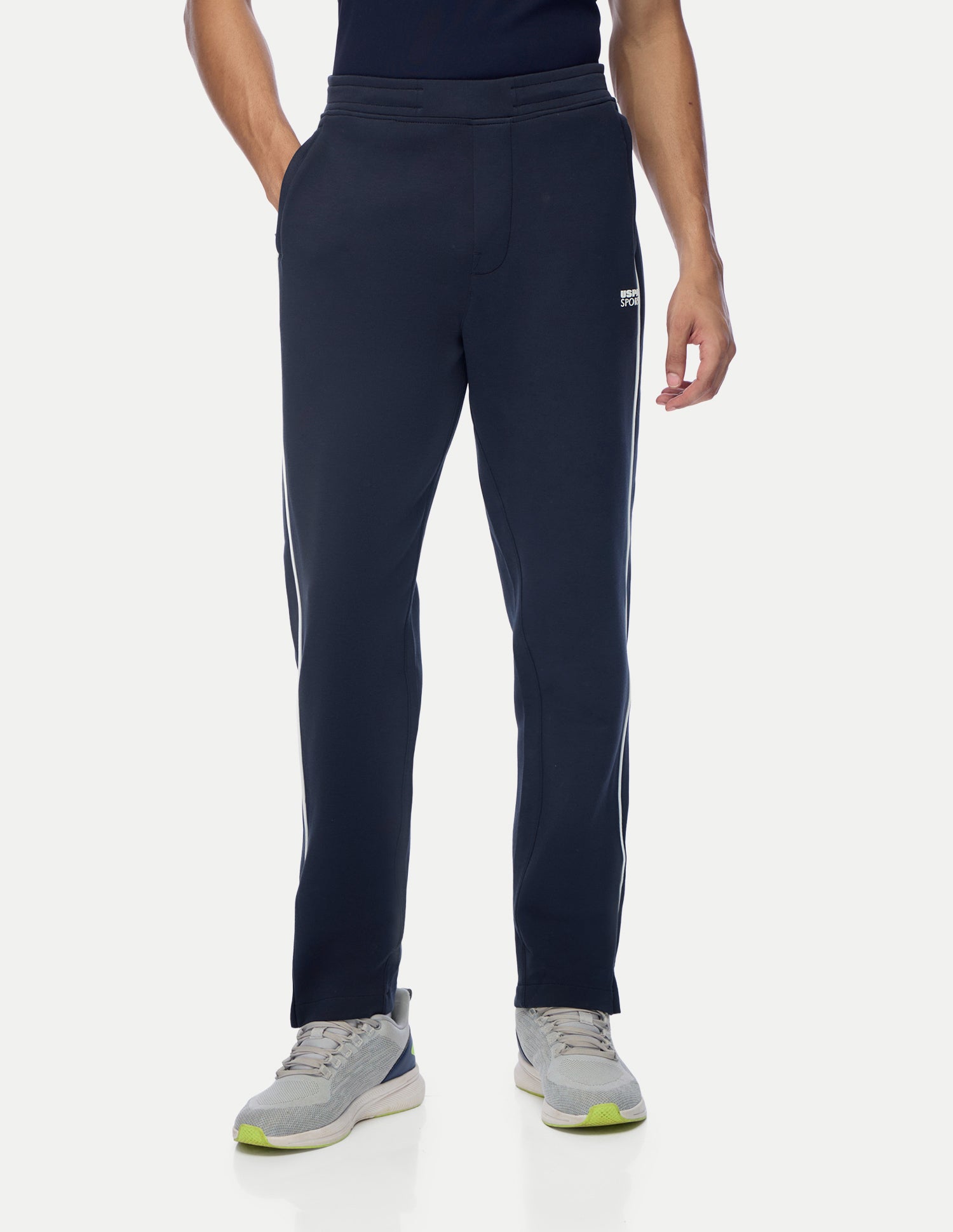 Mid Rise Regular Fit Active Track Pants Navy - U.S. Polo Assn. India | Large