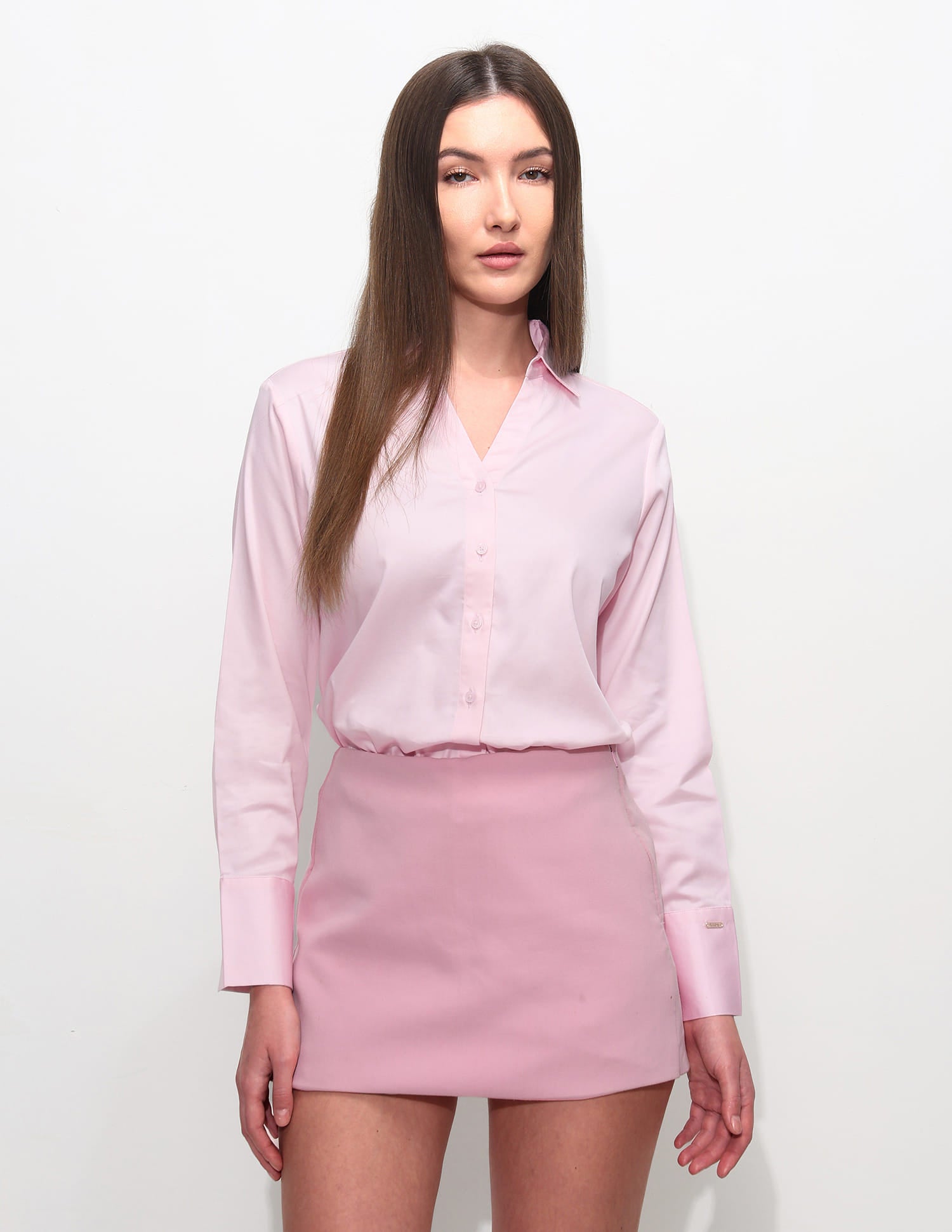 Regular Fit Solid Shirt Light Pink - U.S. Polo Assn. India | Large