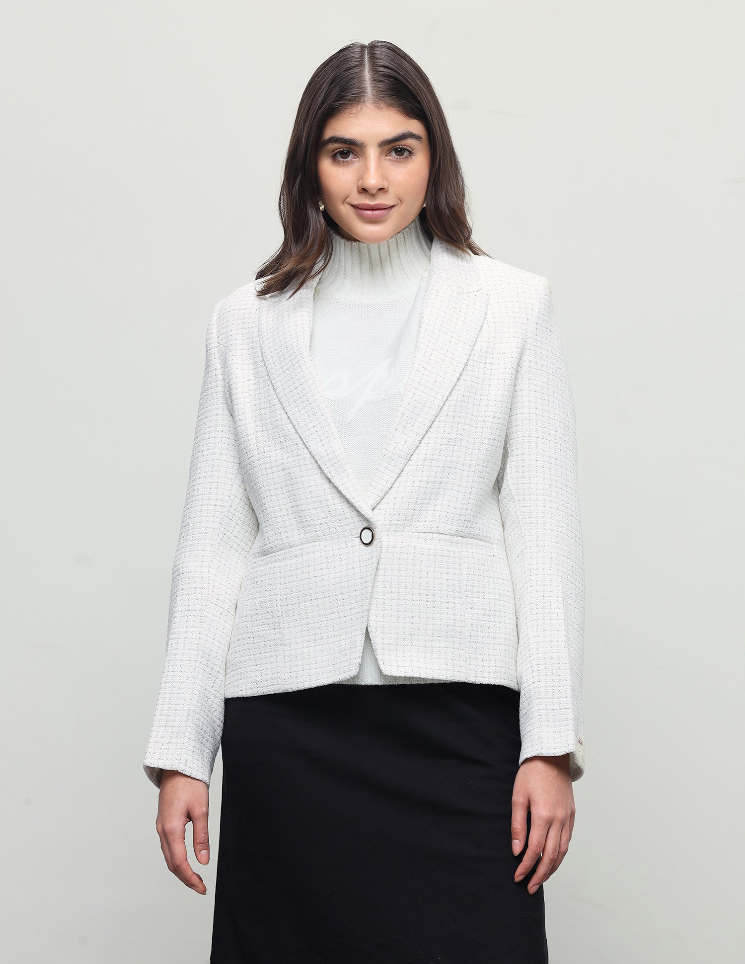Tweed Blazer Jacket Off-White - U.S. Polo Assn. India | Large