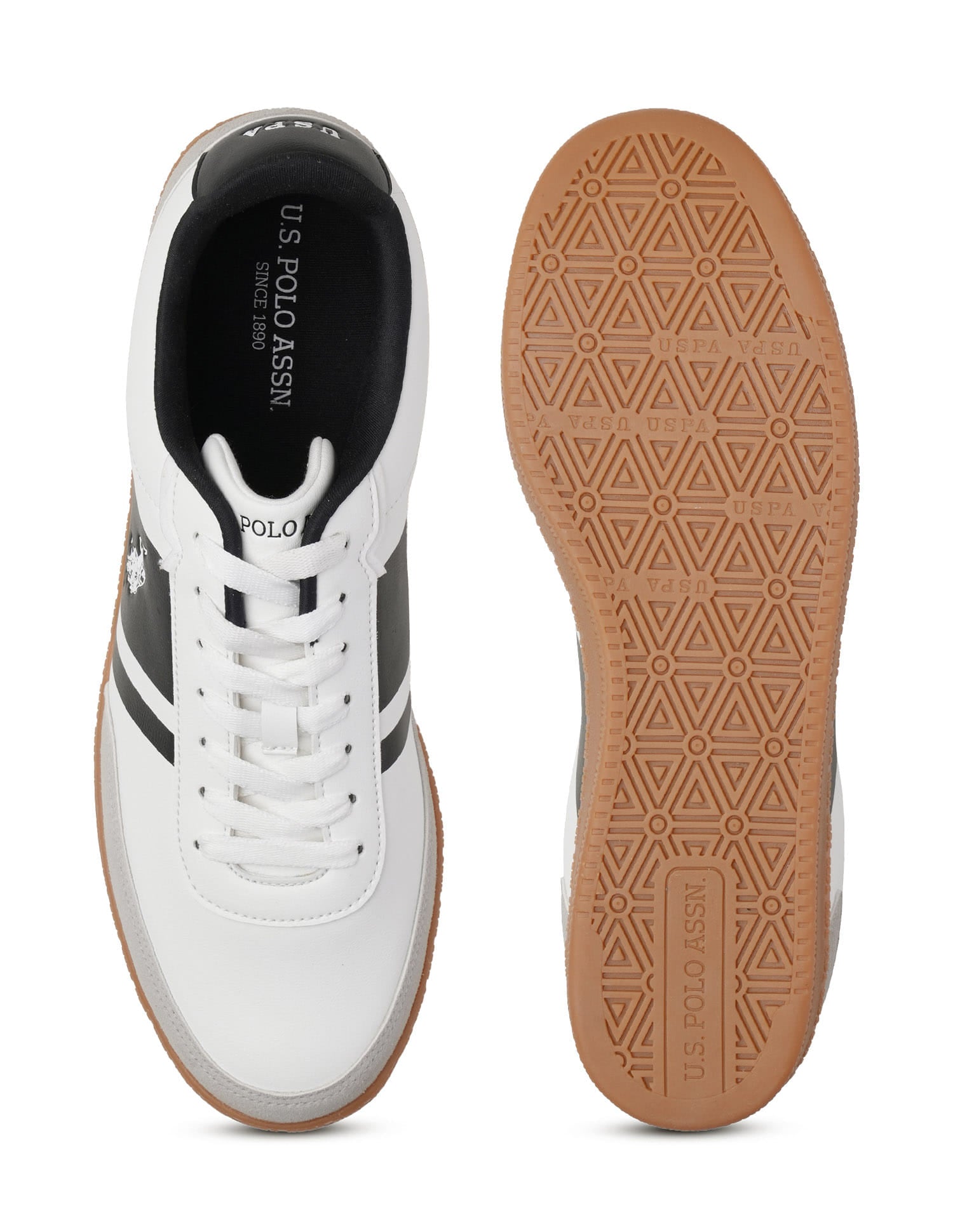Men Hilton Colourblocked Sneakers White - U.S. Polo Assn. India | Large