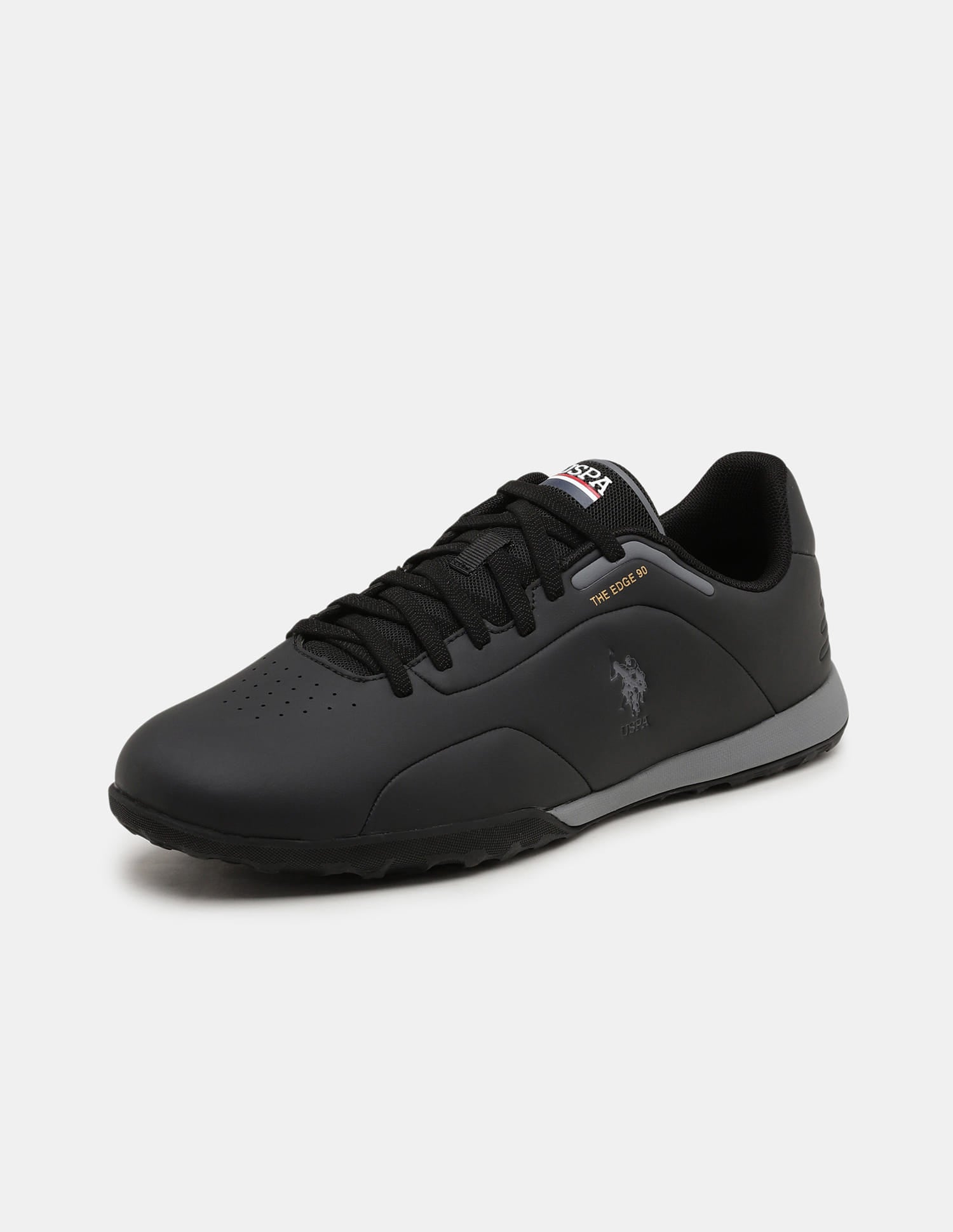 Round Toe Lace Ups The Edge 90 Sneakers Black - U.S. Polo Assn. India | Large