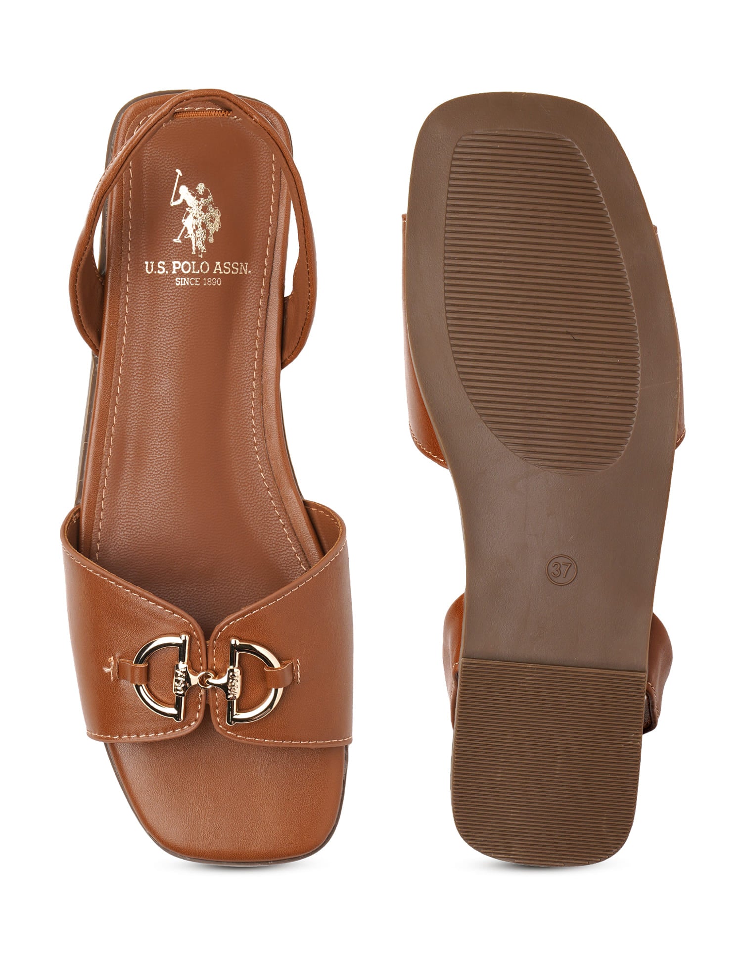 Vamp Strap Chiara Sandals Tan - U.S. Polo Assn. India | Large