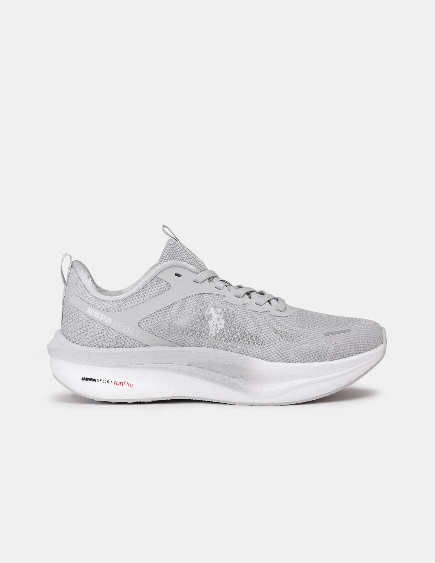 Men Werner USPA Sport Runpro Running Shoes Light Grey - U.S. Polo Assn. India | Large