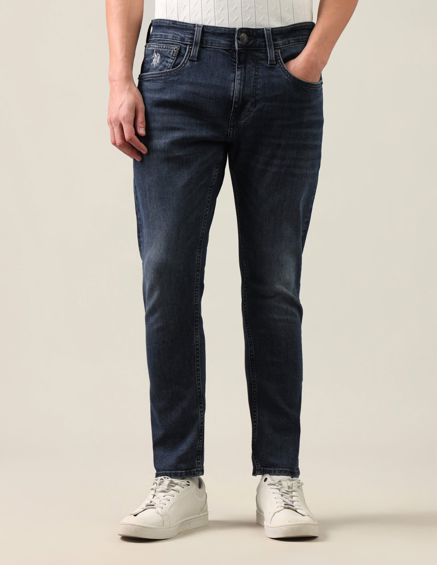 Henry Tapered Fit Blue Jeans Blue - U.S. Polo Assn. India | Large