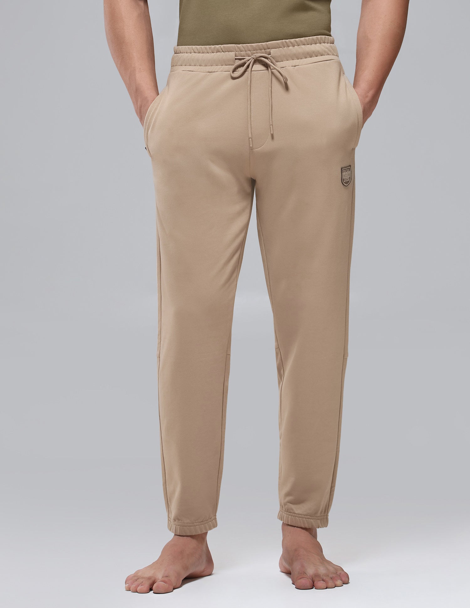 Breathable Relaxed Fit OJ010 Lounge Joggers Stucco - U.S. Polo Assn. India | Large