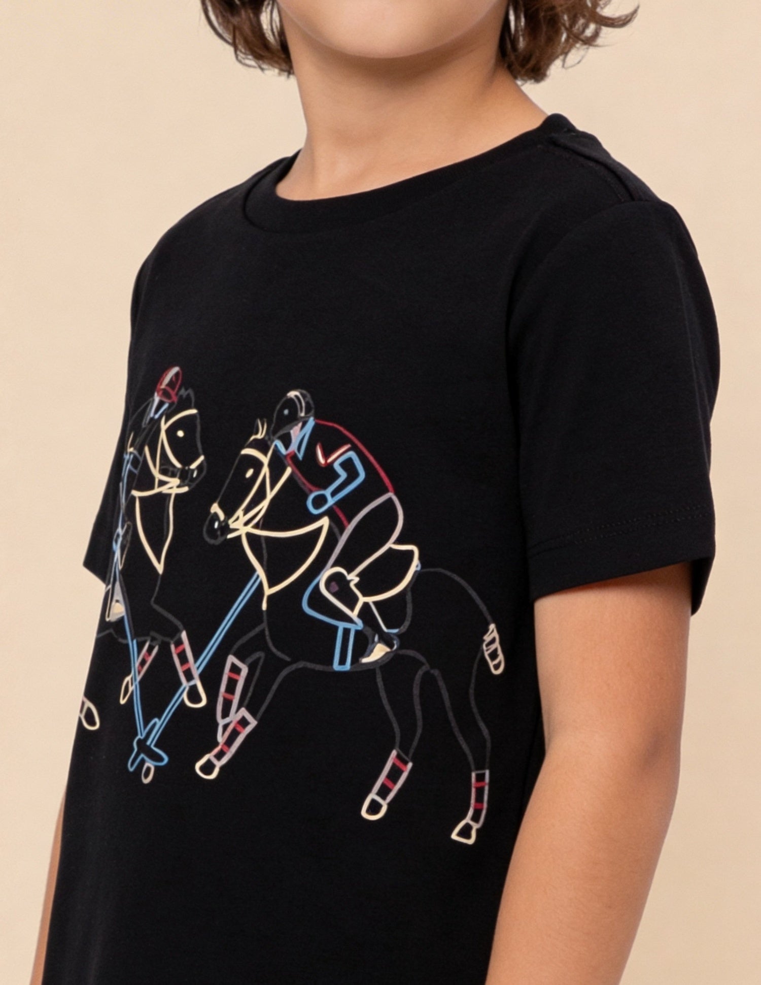 Graphic Printed Regular Fit T-Shirt Black - U.S. Polo Assn. India | Large