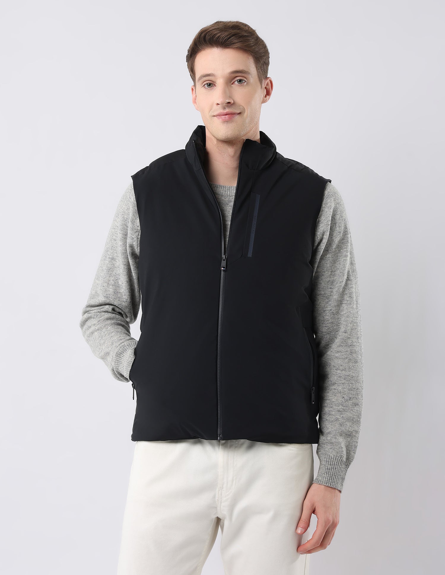 Solid Regular Fit Jacket Navy - U.S. Polo Assn. India | Large