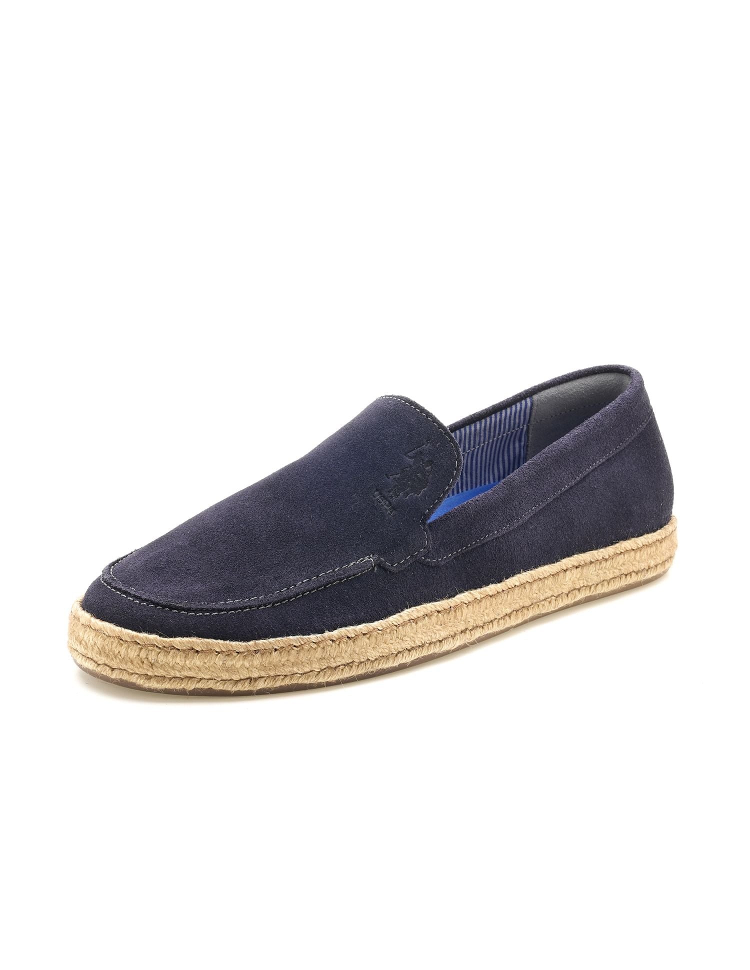 Mens Oudi Suede Slip-On Shoes Navy - U.S. POLO ASSN. | Large