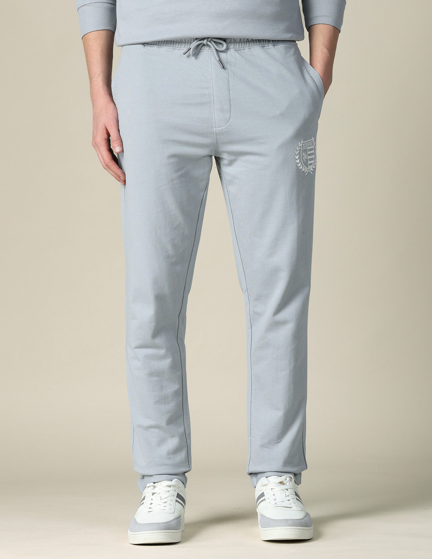 Mid Rise Regular Fit Track Pants Light Grey - U.S. POLO ASSN. | Large