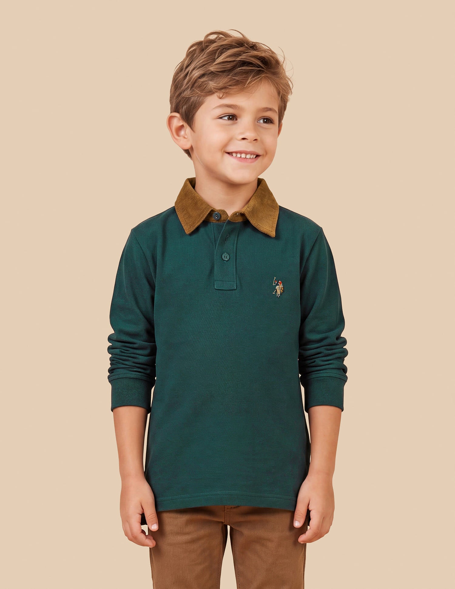 Solid Regular Fit Polo Shirt Green - U.S. Polo Assn. India | Large