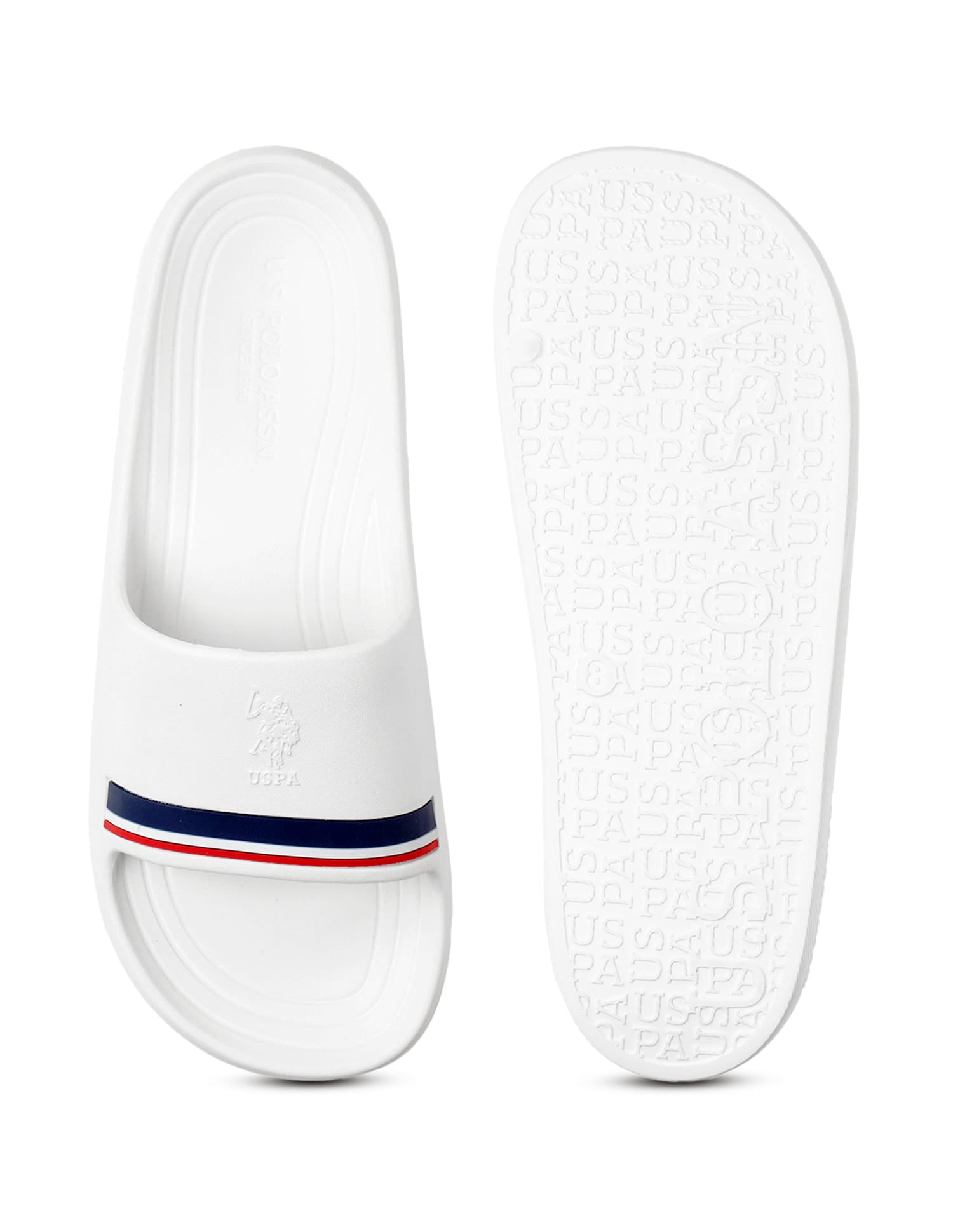 Men Easton 2.0 White Foam Walk Sliders White - U.S. Polo Assn. India | Large