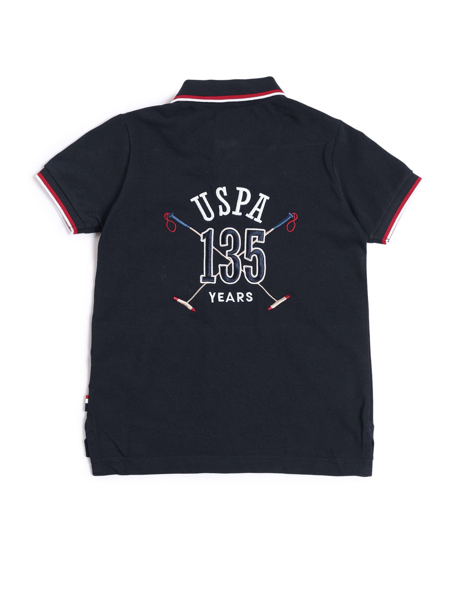 Boys Brand Printed Regular Fit Polo Shirt Navy - U.S. POLO ASSN. | Large