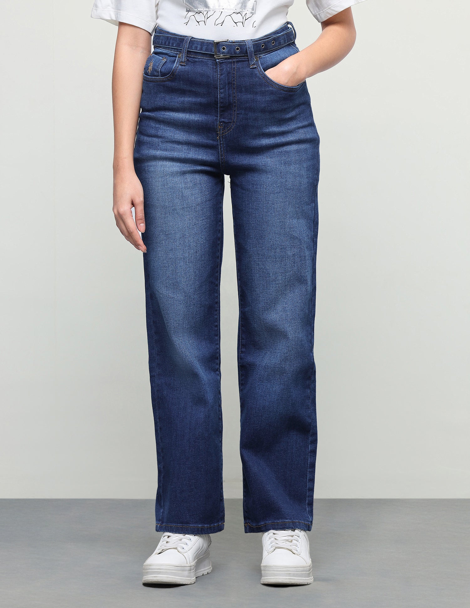 Straight Fit Blue Jeans Blue - U.S. Polo Assn. India | Large