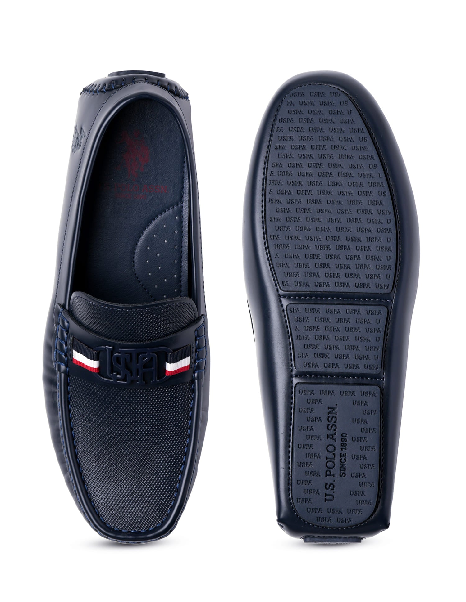 Men Anton Textured Loafer Navy - U.S. Polo Assn. India | Large