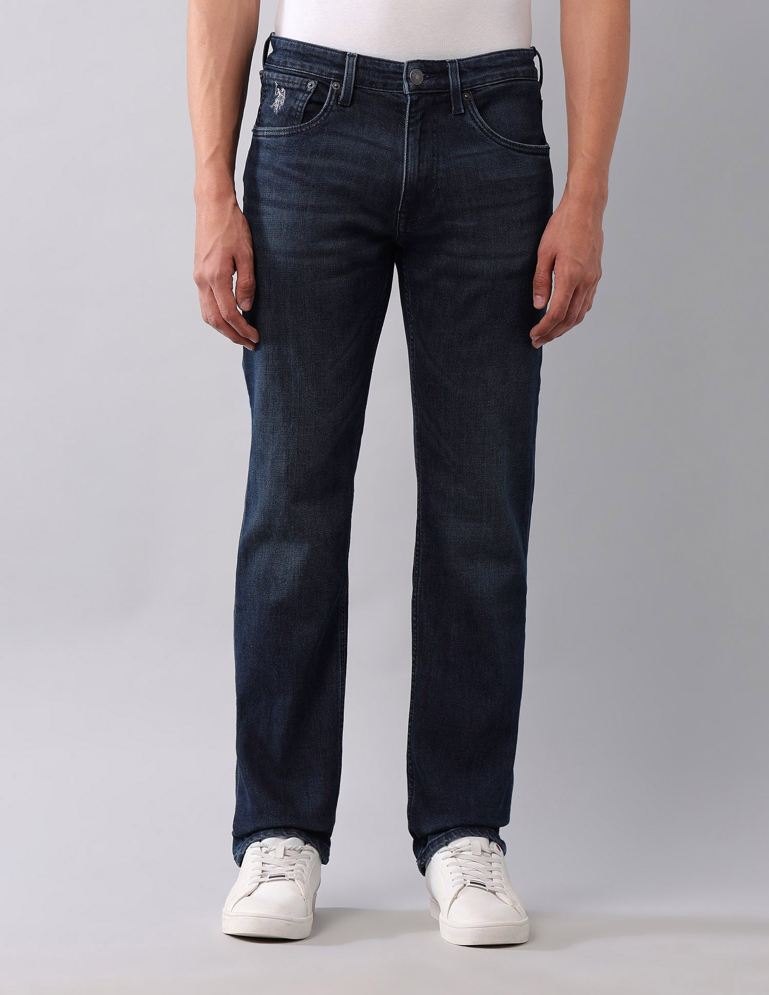 Harold Slim Straight Fit Blue Jeans Dark Wash - U.S. POLO ASSN. | Large